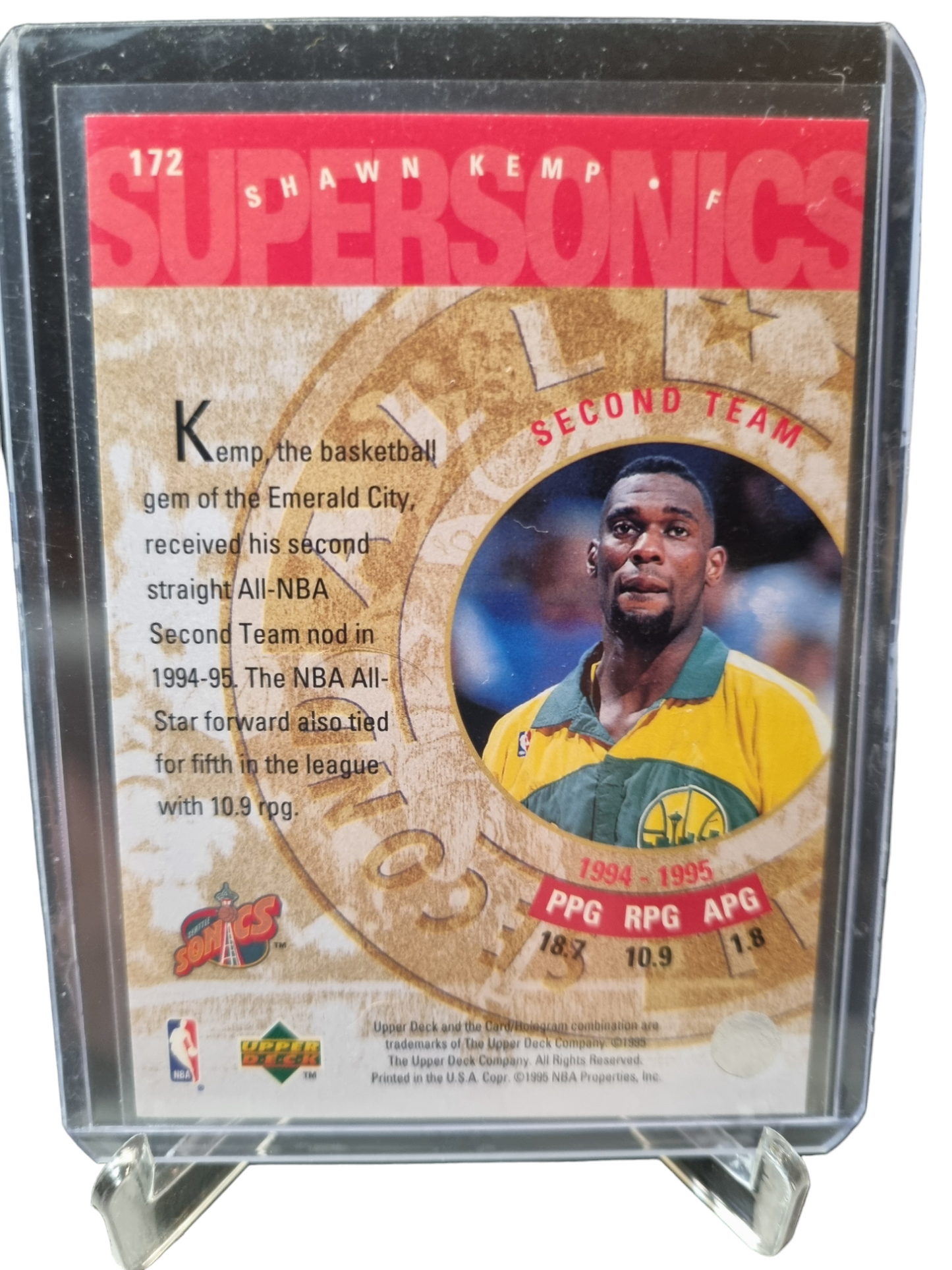 1995 Upper Deck #172 Shawn Kemp All NBA Second Team