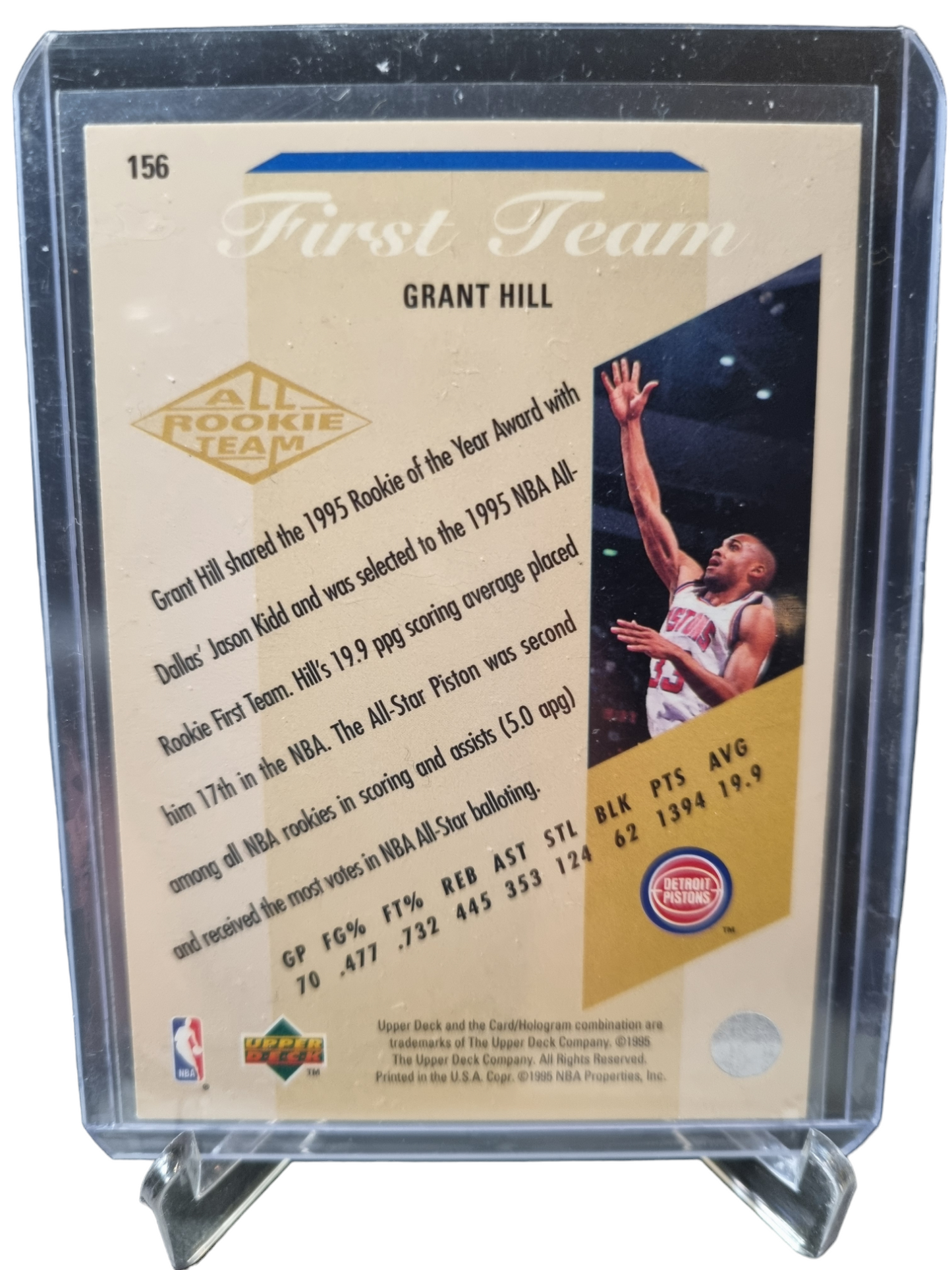 1995 Upper Deck #156 Grant Hill Rookie Card All NBA First Team