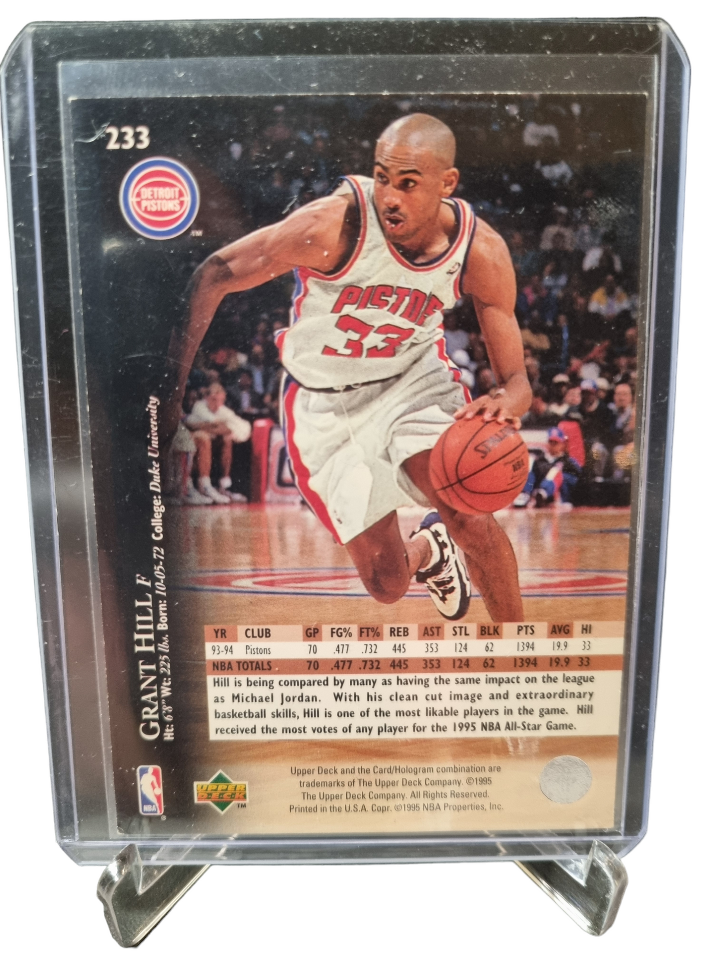 1995 Upper Deck #233 Grant Hill Electric Court