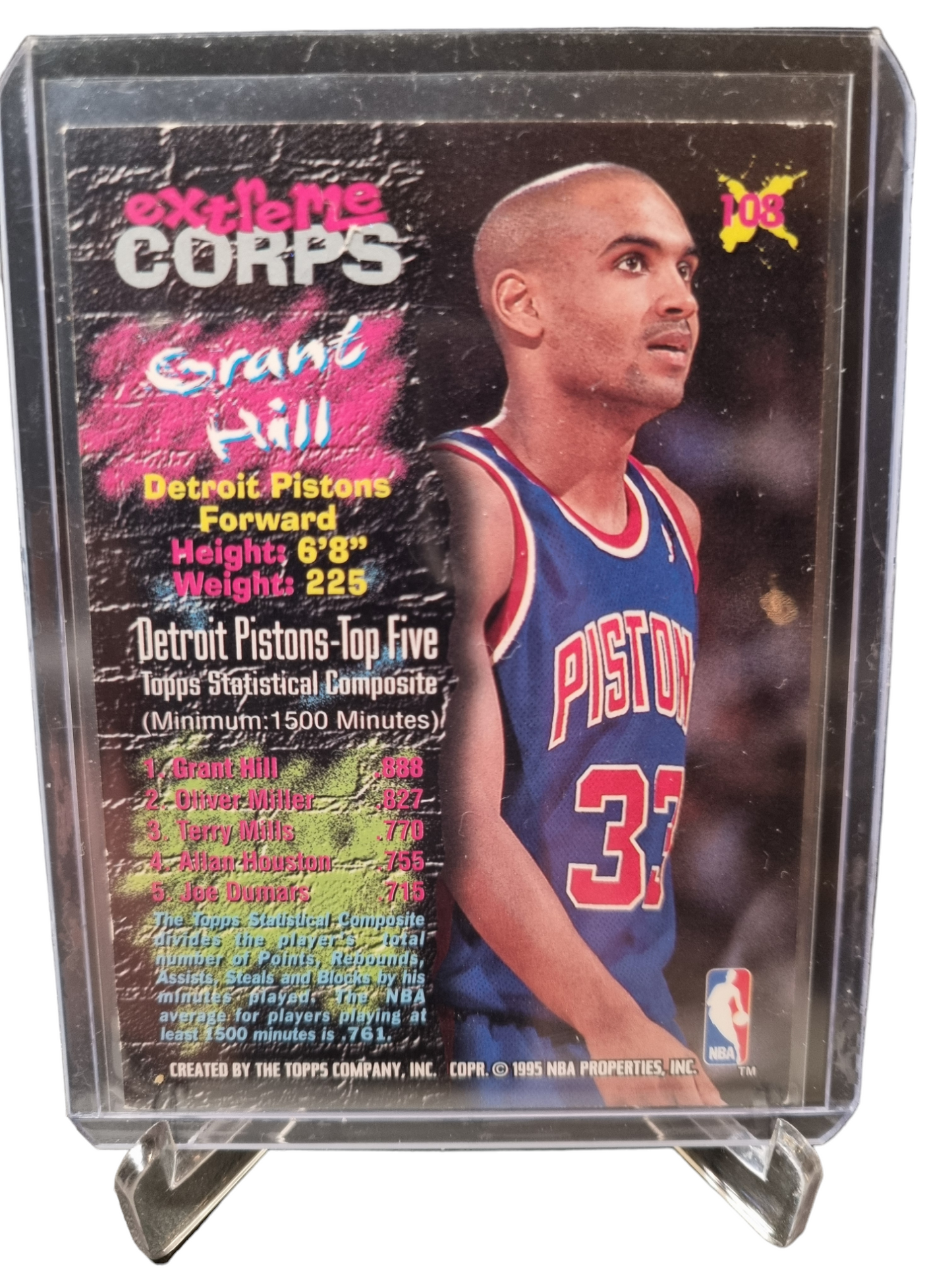 1995 Topps Stadium Club #108 Grant Hill Extreme Corps