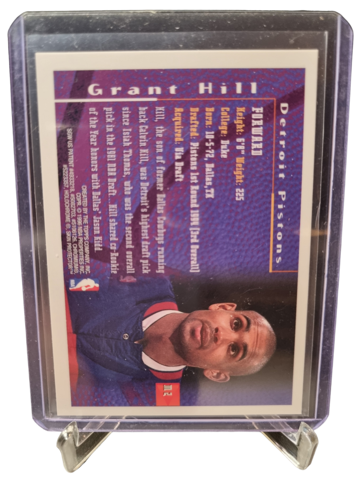 1995 Topps Finest #M2 Grant Hill Blue