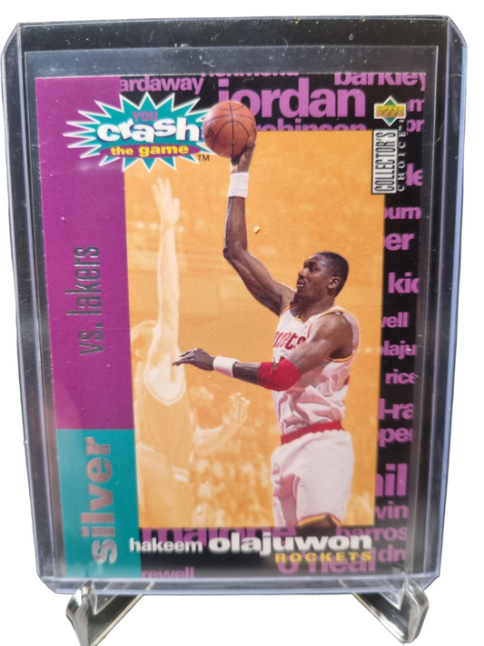 1995 Upper Deck #C10 Hakeem Olajuwon Crash The Game Silver