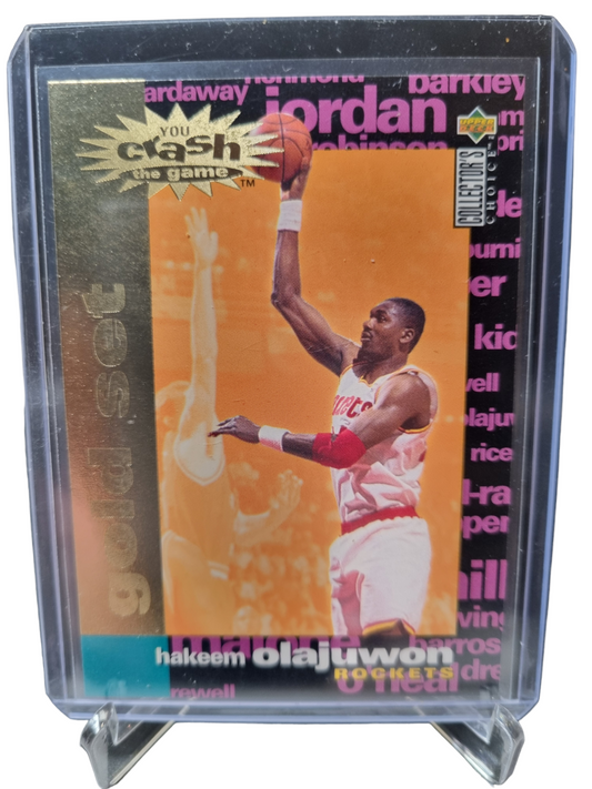 1995 Upper Deck #C10 Hakeem Olajuwon Crash The Game Gold