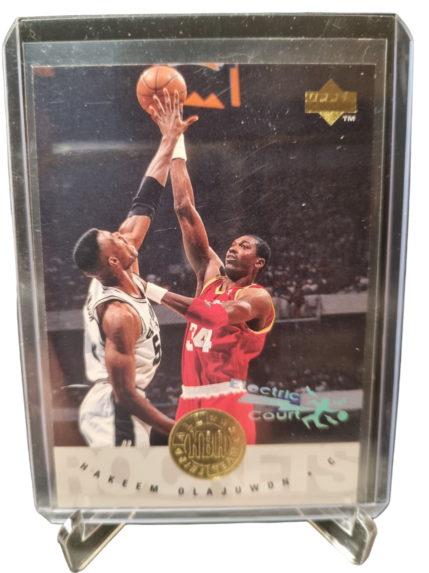 1995 Upper Deck #178 Hakeem Olajuwon All NBA Third Team Electric Court