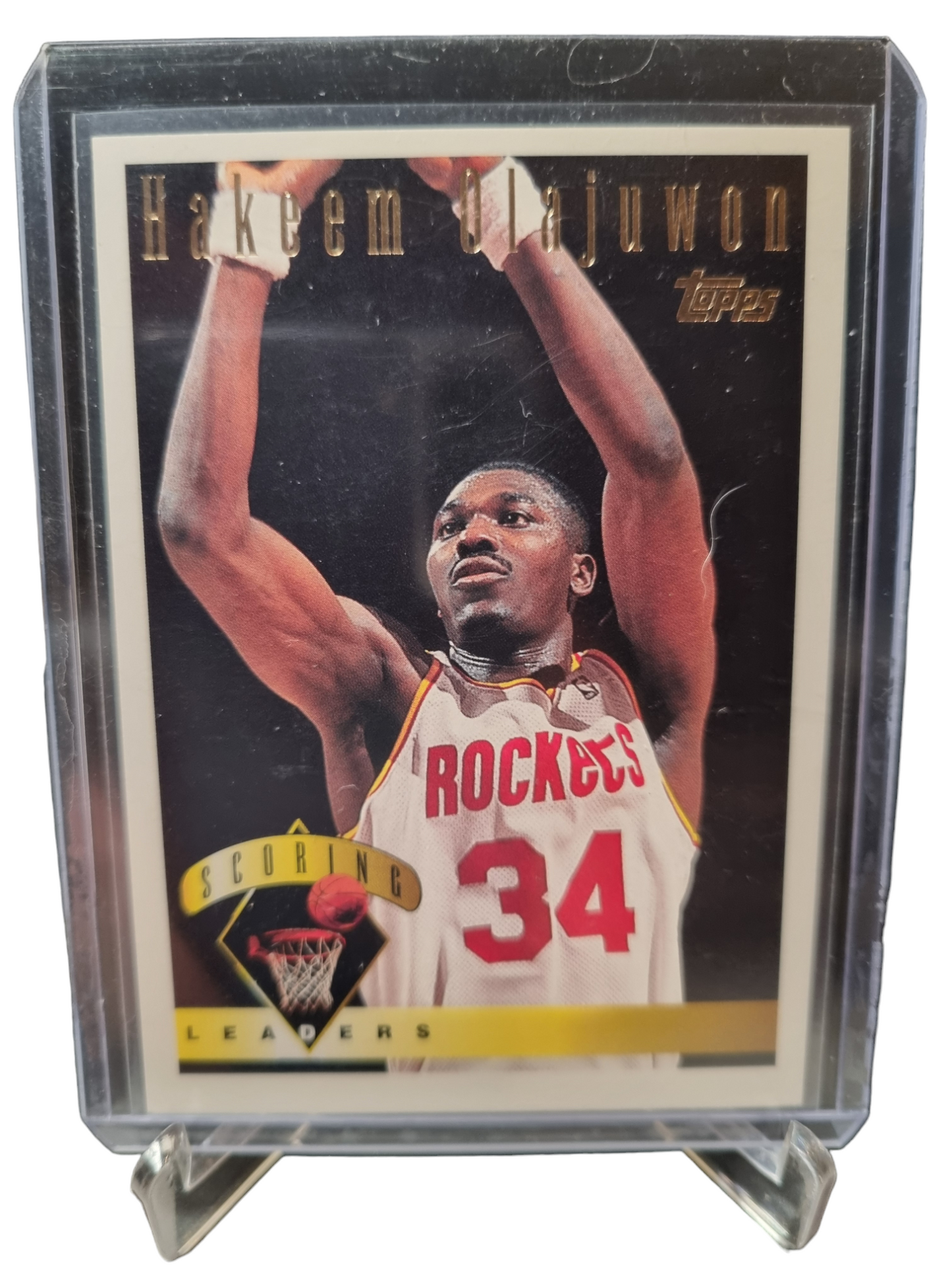 1995 Topps #7 Hakeem Olajuwon Scoring Leaders