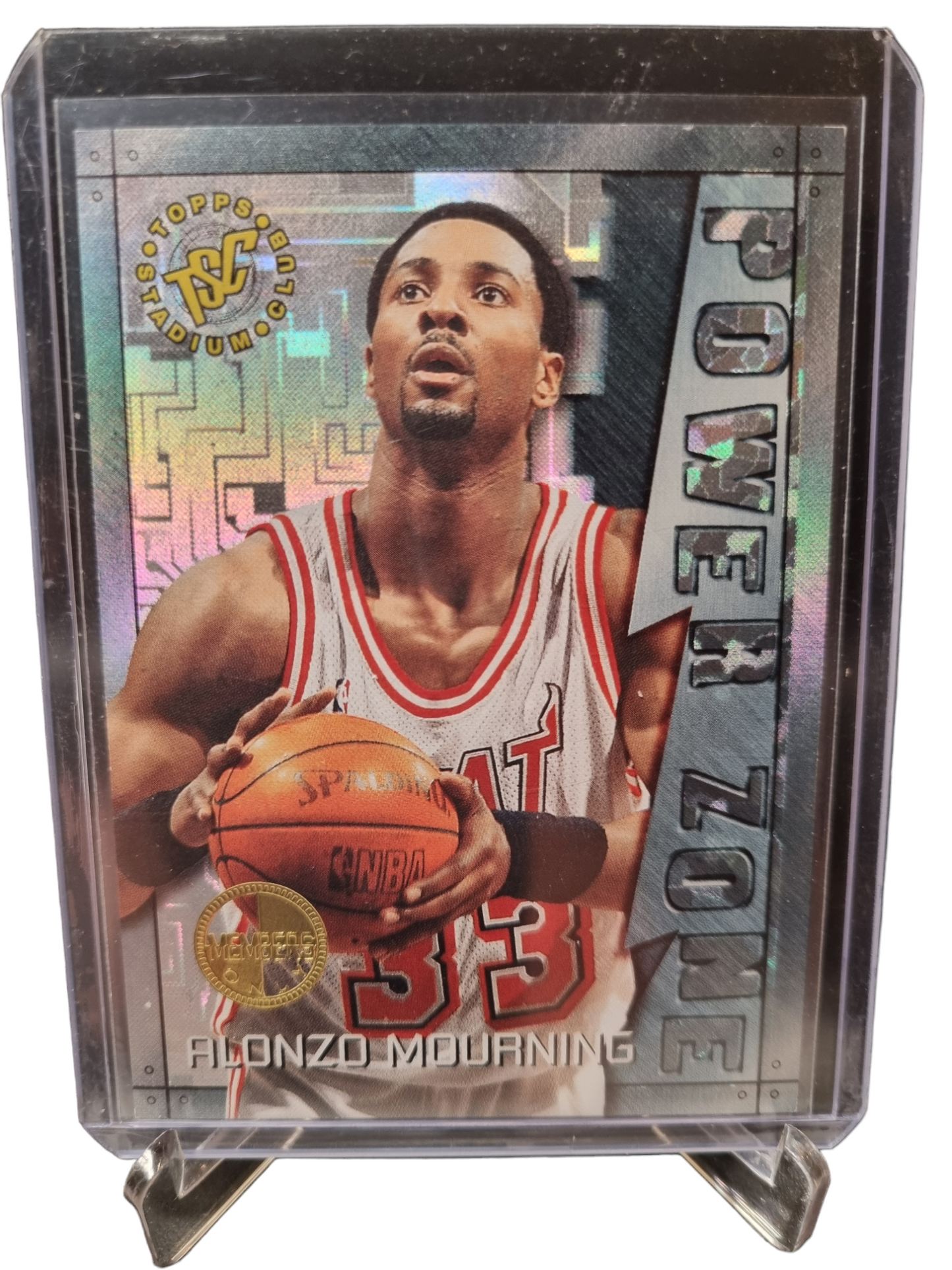 1996 Topps Stadium Club #PZ11 Alonzo Mourning Power Zone Gold Medal Edition