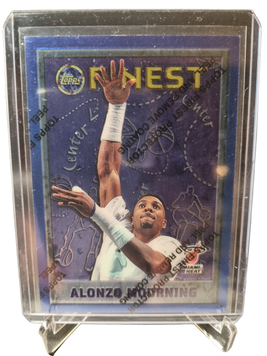 1996 Topps Finest #247 Alonzo Mourning Blue With Protective Coating