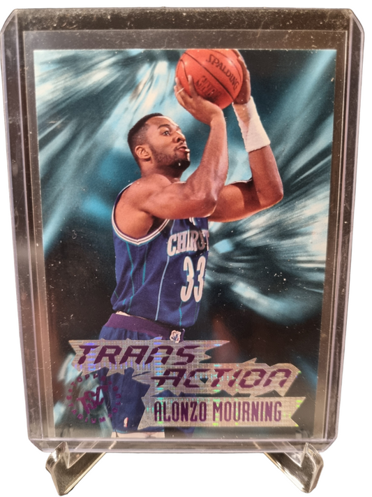 1996 Topps Stadium Club #356 Alonzo Mourning Trans Action