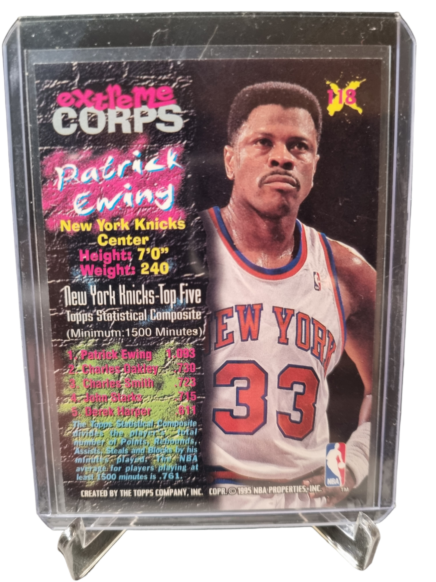 1995 Topps Stadium Club #118 Patrick Ewing Extreme Corps