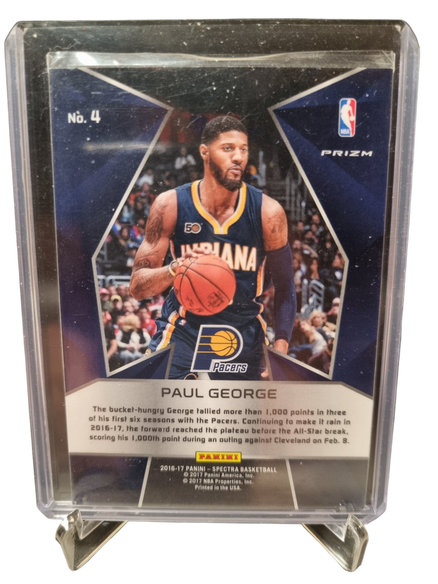 2016-17 Panini Spectra #4 Paul George Silver Prizm