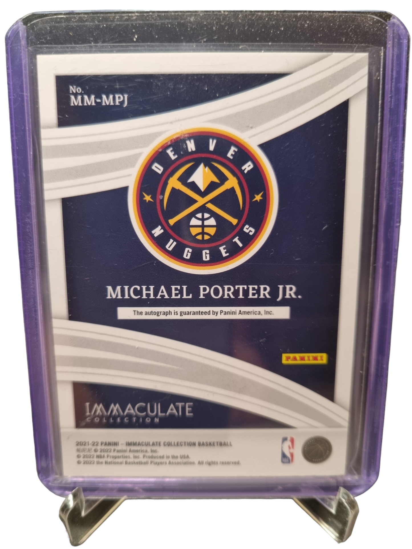 2021-22 Panini Immaculate #MM-MPJ Michael Porter Modern Marks Autograph 67/99