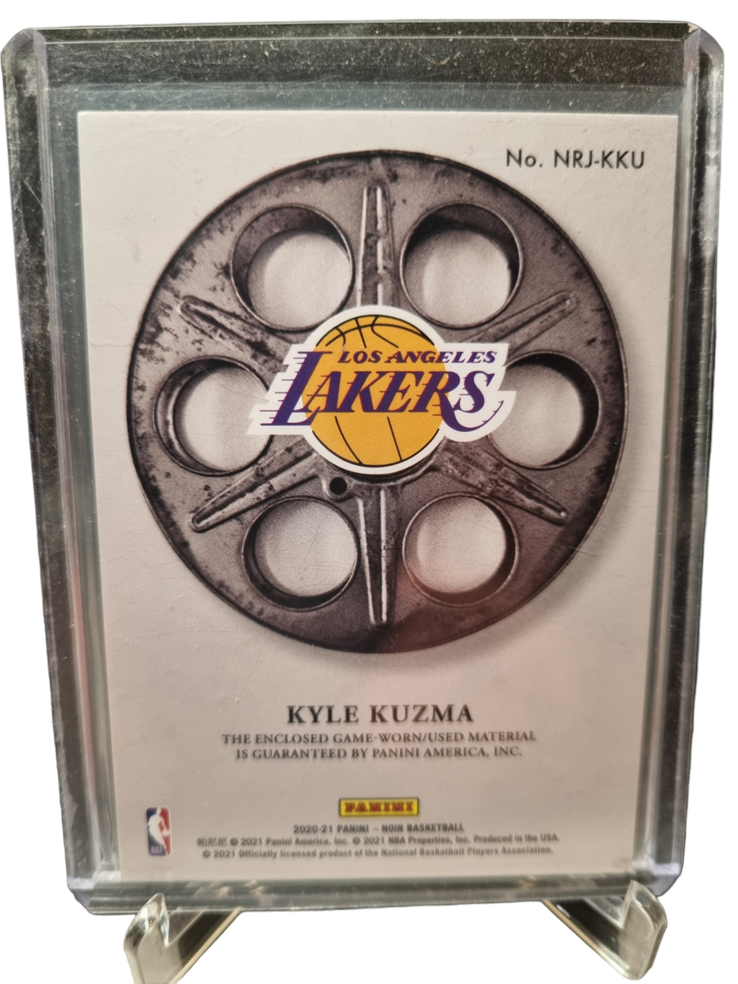 2020-21 Panini Noir #NRJ-KKU Kyle Kuzma Newsreels Jersey Game Worn Patch 11/75