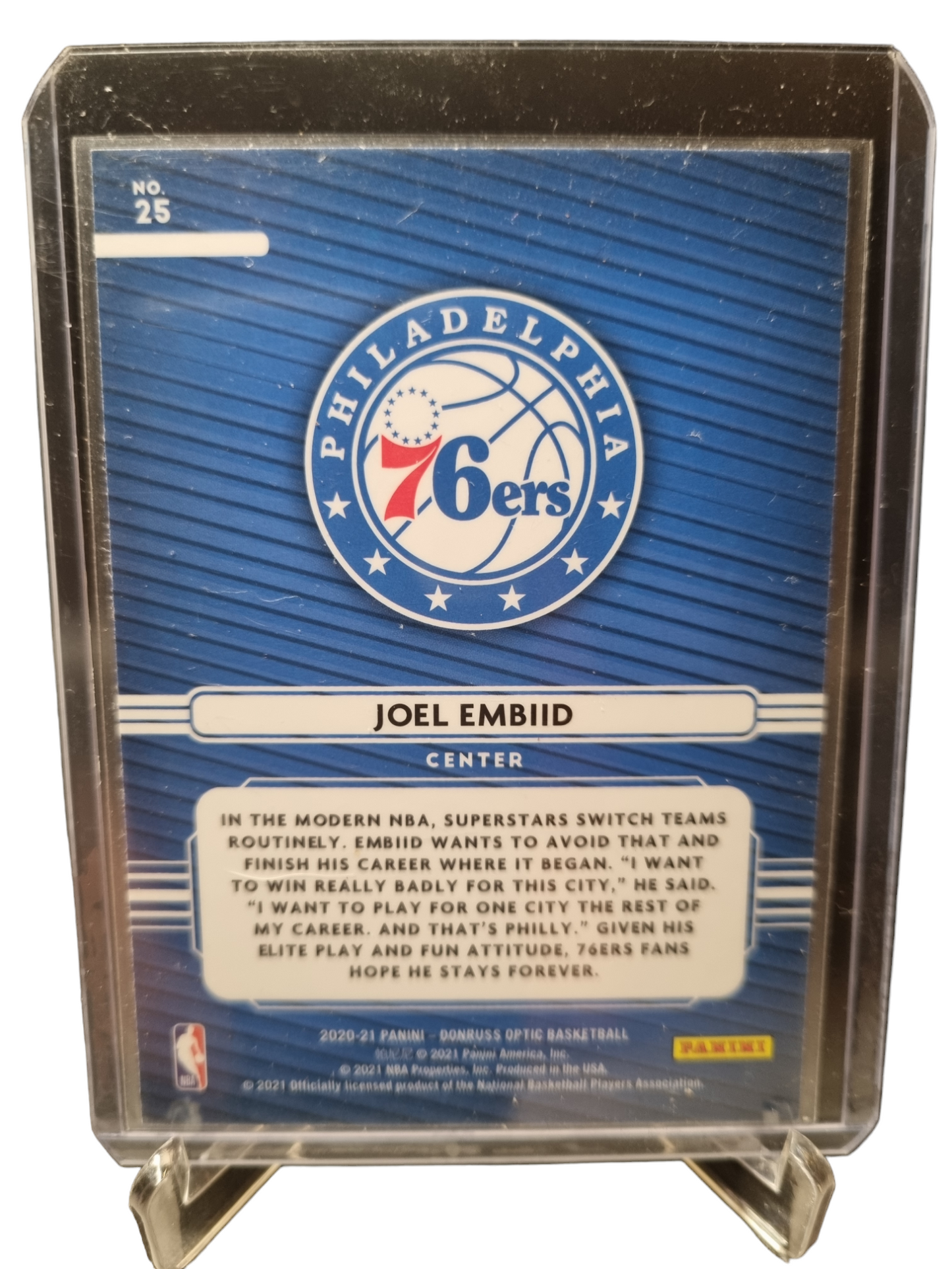 2020-21 Panini Donruss Optic #25 Joel Embiid Elite Dominators