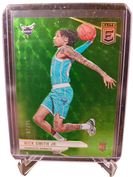 2023-24 Panini Donruss Elite #228 Nick Smith JR Rookie Card Elite Green 67/75