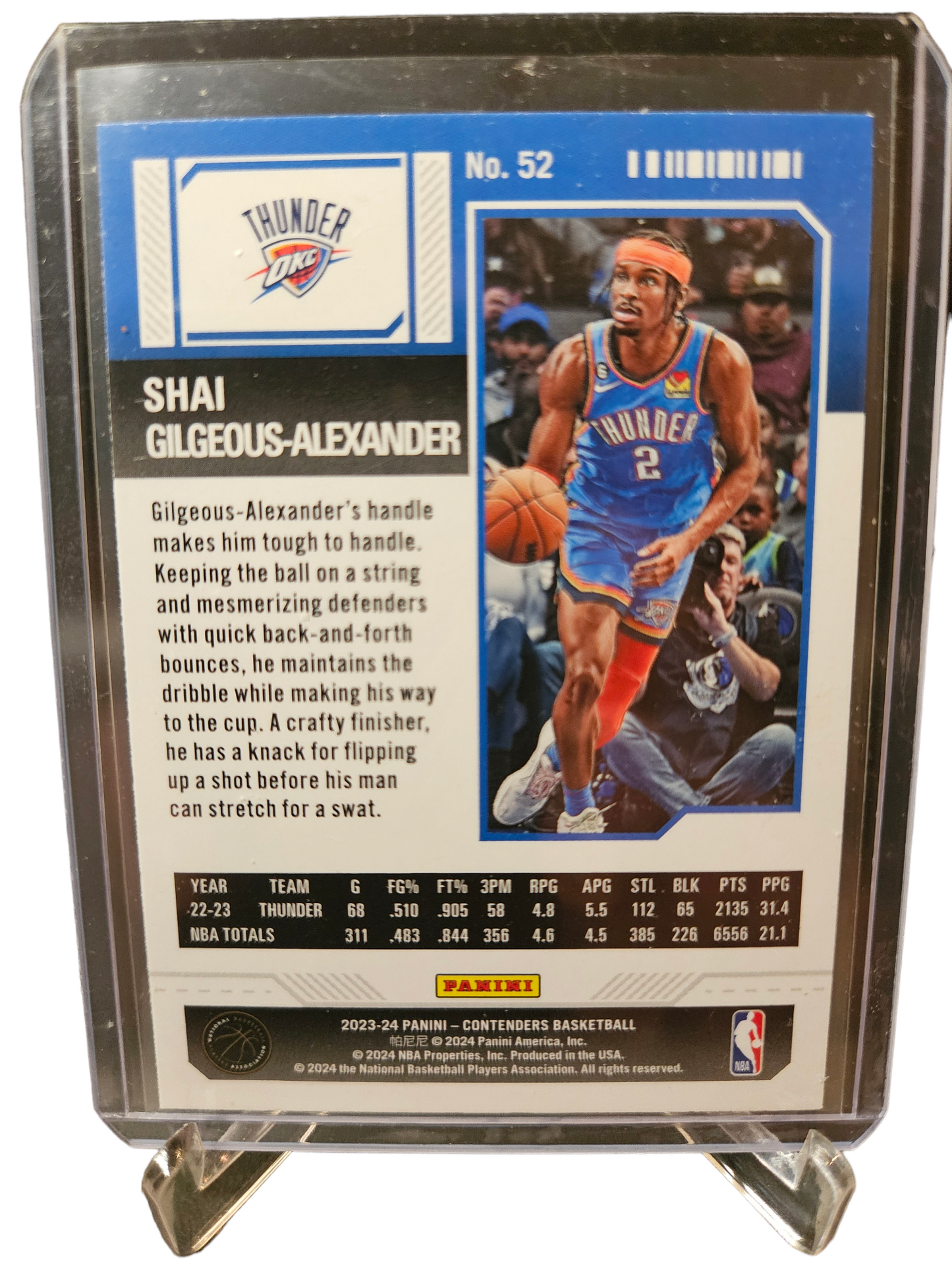 2023-24 Panini Contenders #52 Shai Gilgeous-Alexander Season Ticket