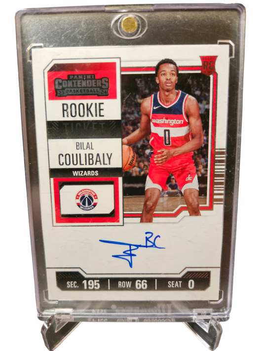 2023-24 Panini Contenders Optic #113 Bilal Coulibaly Rookie Ticket On Card Autograph