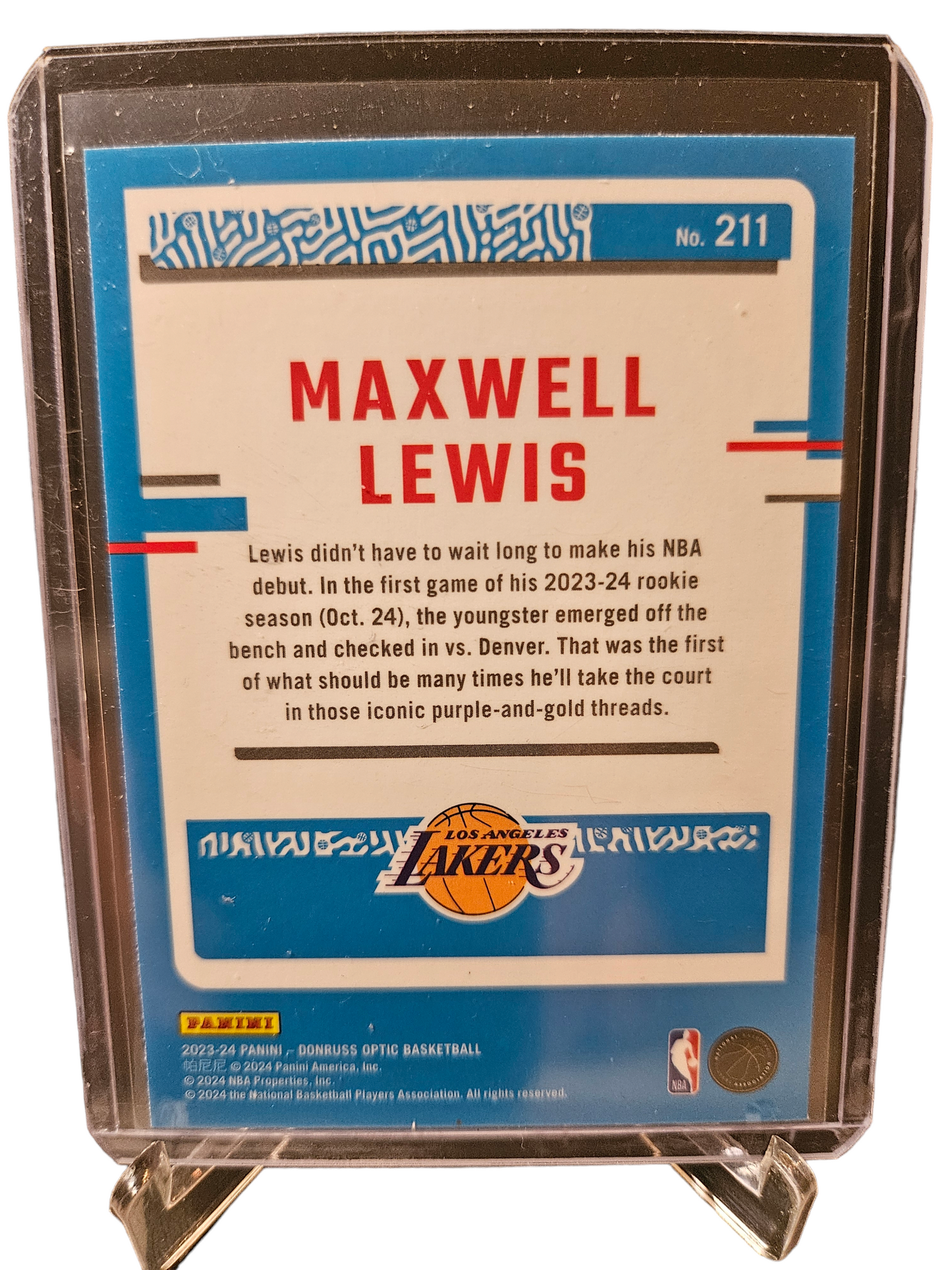 2023-24 Donruss Optic #211 Maxwell Lewis Rookie Card Rated Rookie