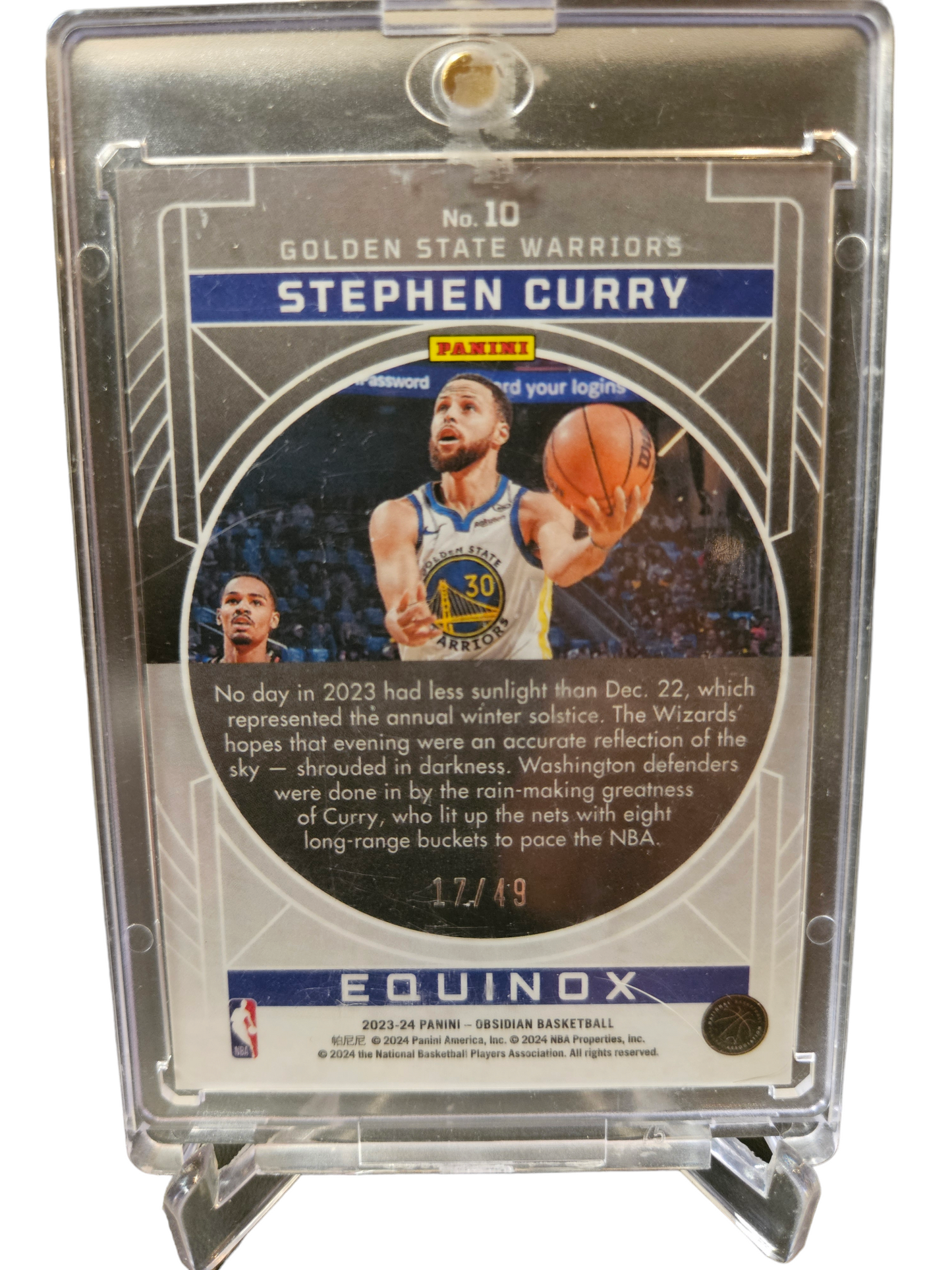 2023-24 Panini Obsidian #10 Stephen Curry Equinox 17/49