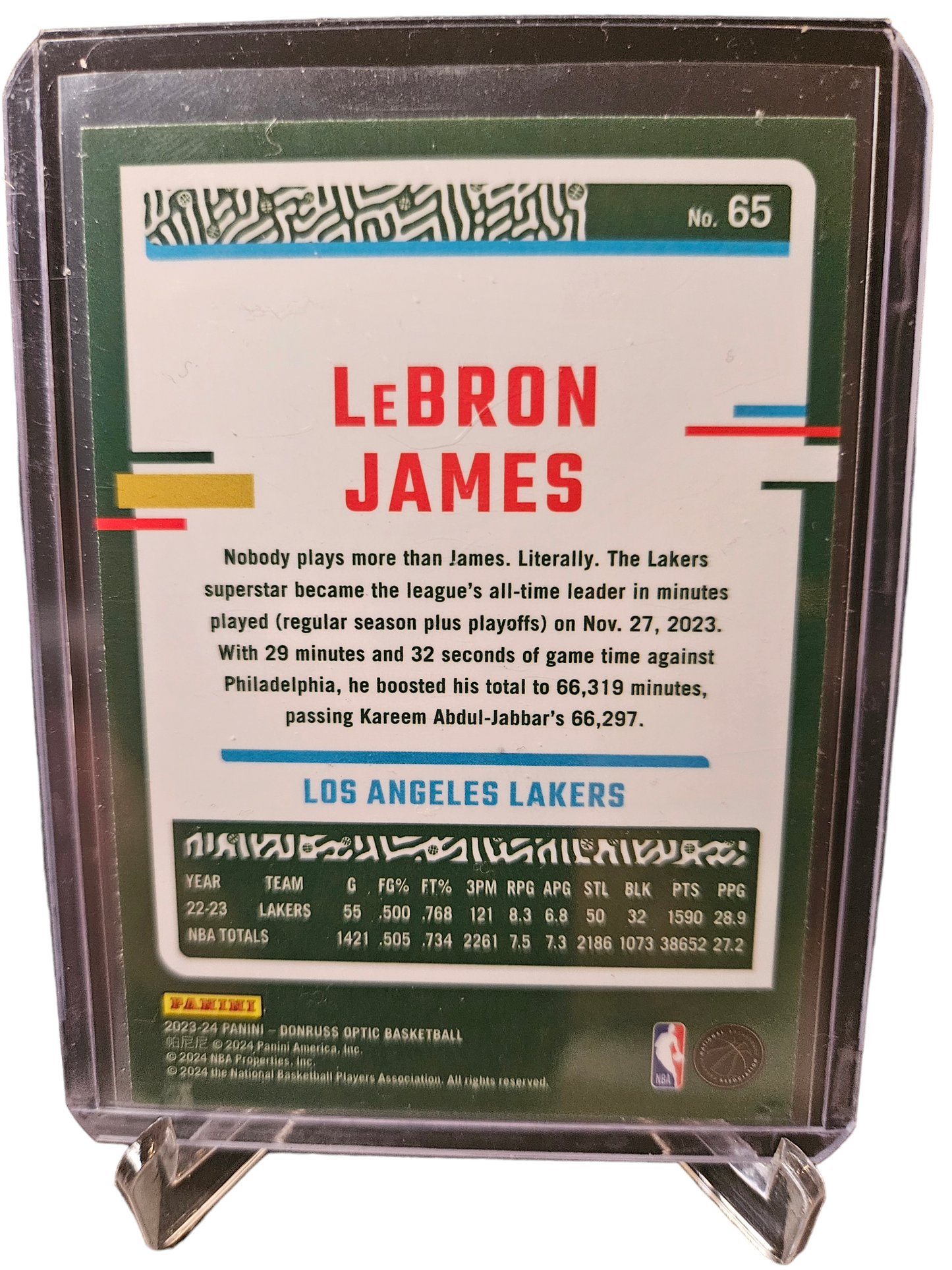 2023-24 Panini Donruss Optic #65 Lebron James