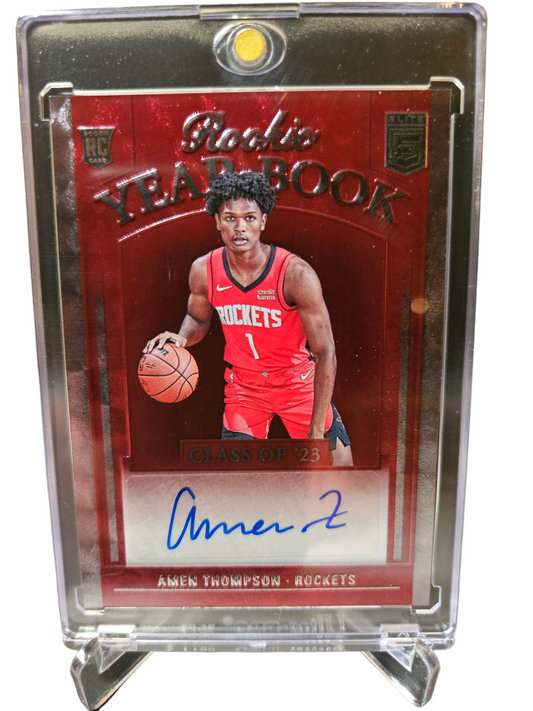 2023-24 Panini Donruss Elite #RYB-ATH Amen Thompson Rookie Year Book Autograph