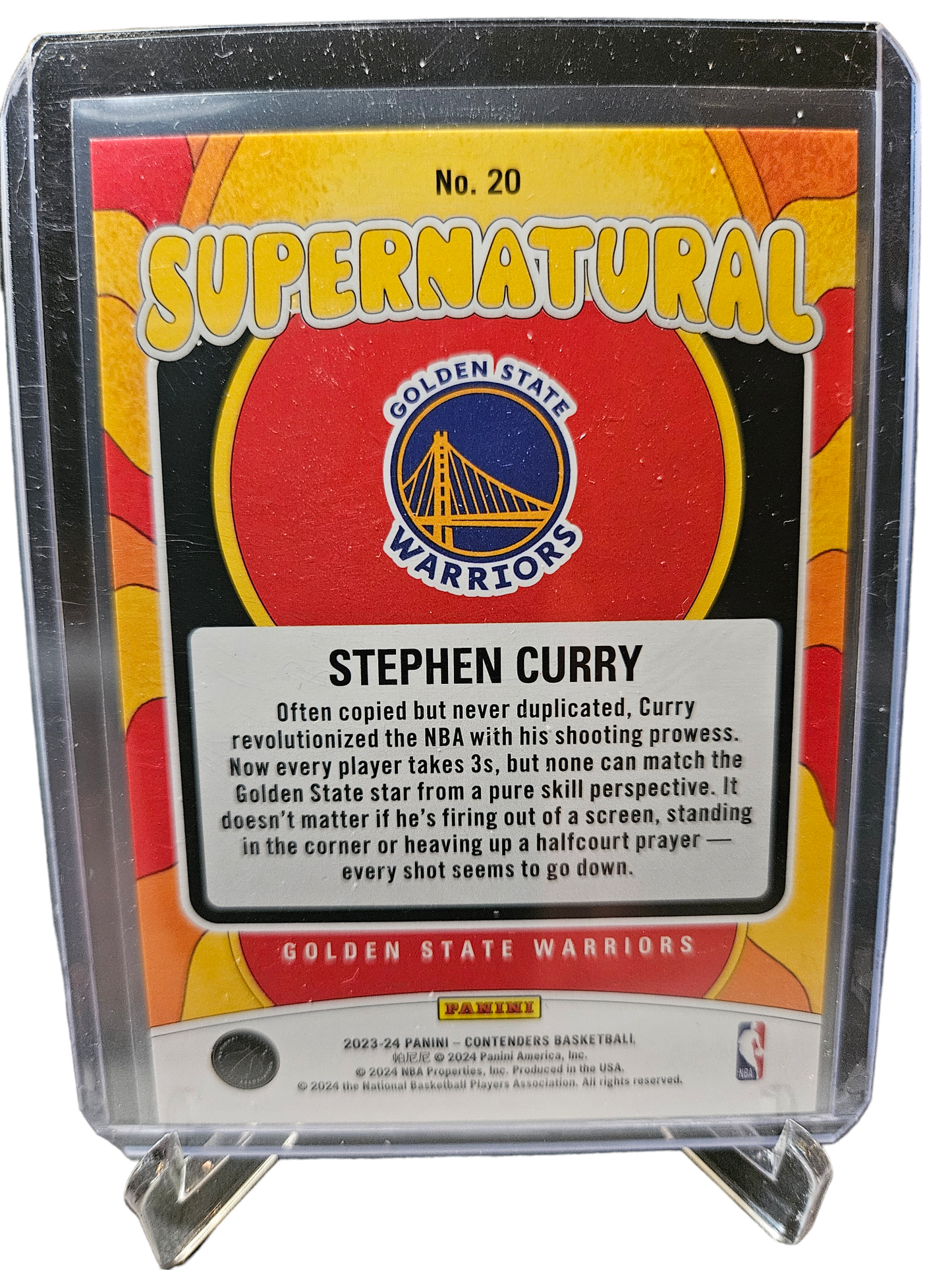 2023-24 Panini Contenders #20 Stephen Curry Super Natural