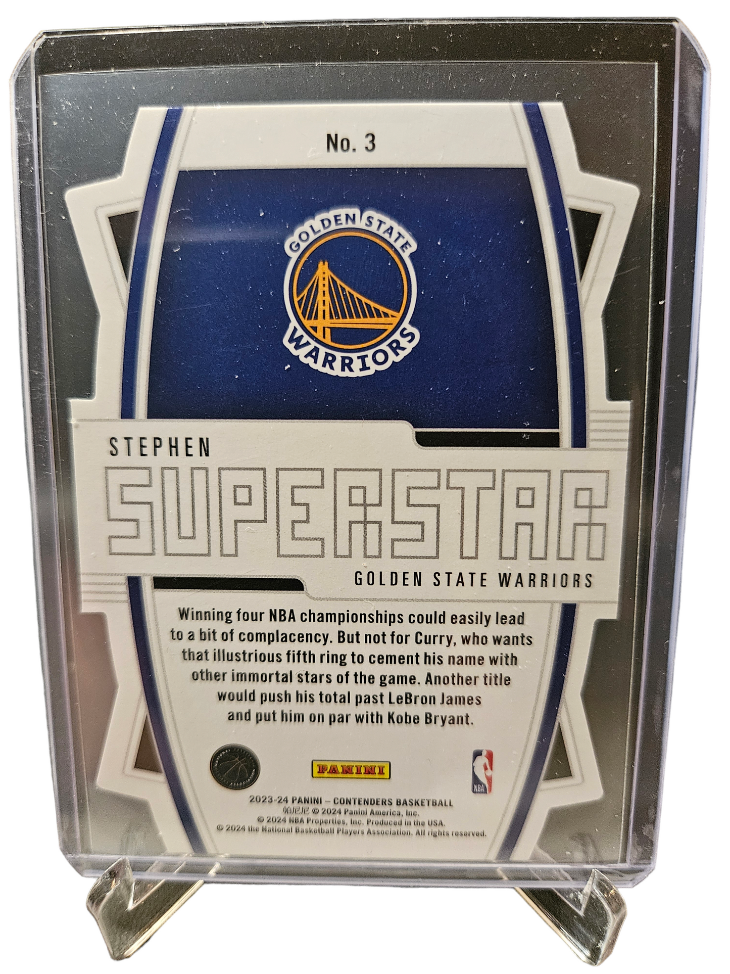 2023-24 Panini Contenders #3 Stephen Curry Superstars Die Cut