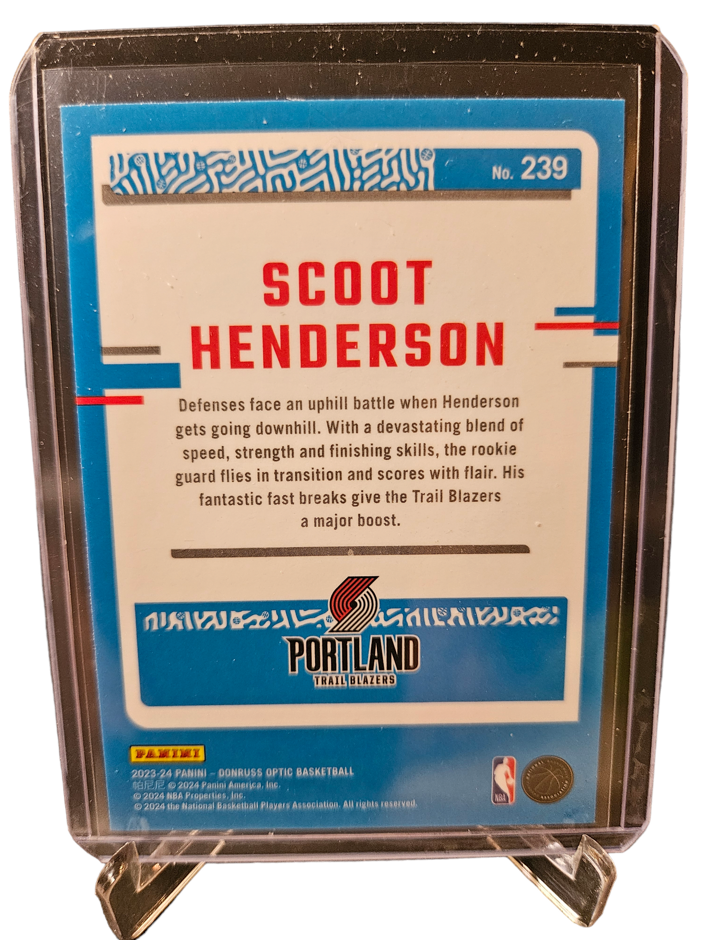 2023-24 Panini Donruss Optic #239 Scoot Henderson Rookie Card Rated Rookie