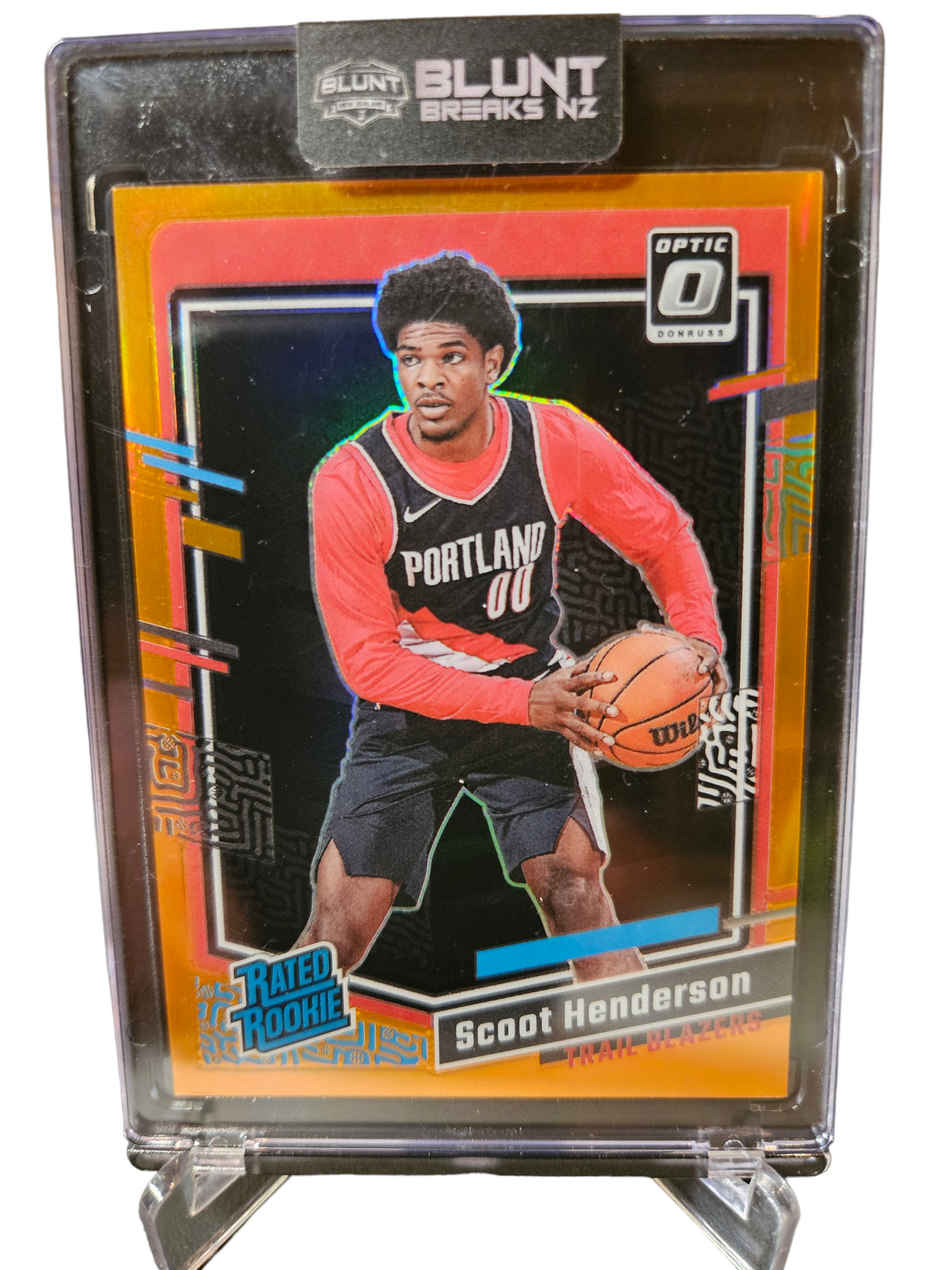 2023-24 Panini Donruss Optic #239 Scoot Henderson Rated Rookie Orange Prizm 031/199