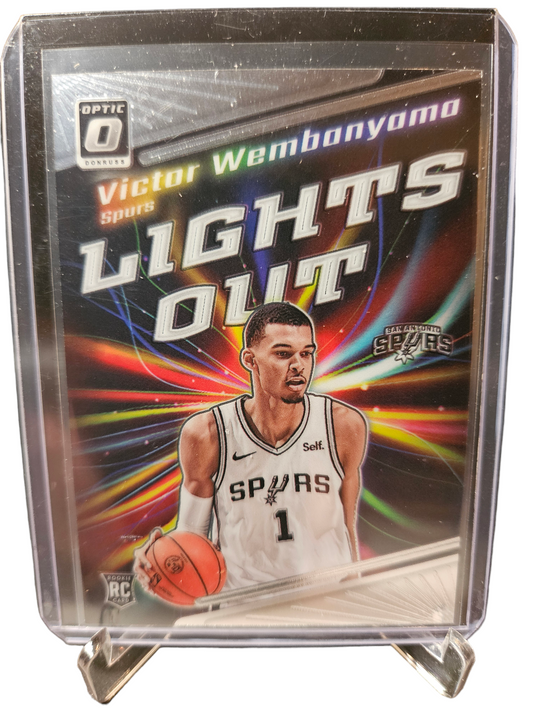 2023-24 Donruss Optic #4 Victor Wembanyama Rookie Card Lights Out