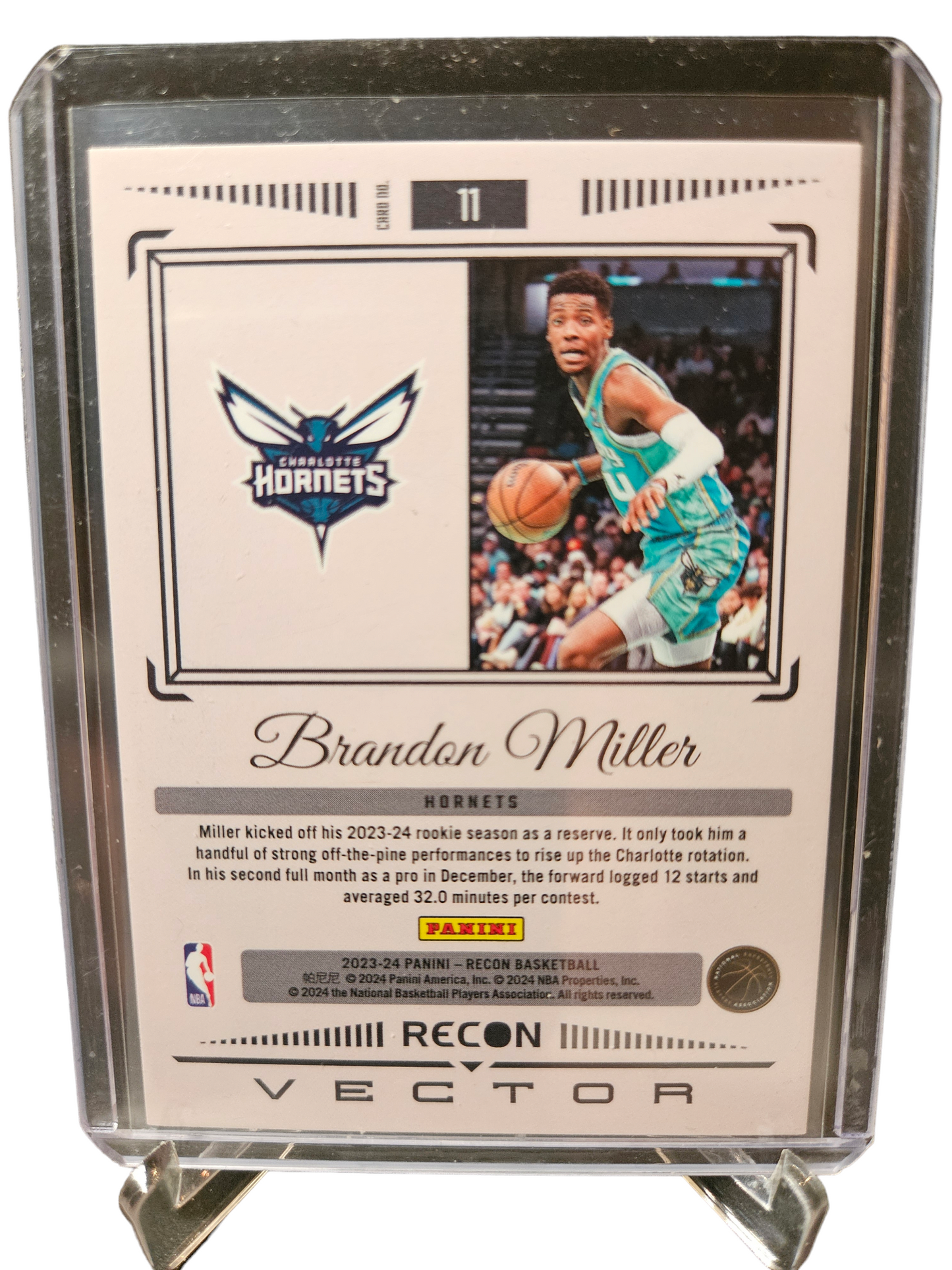 2023-24 Panini Recon #11 Brandon Miller Rookie Card Vector