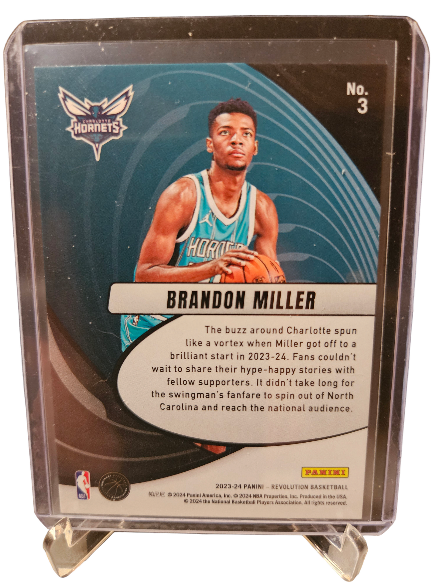 2023-24 Panini Revolution #3 Brandon Miller Rookie Card Vortex
