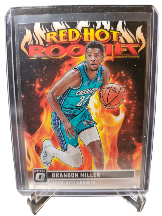 2023-24 Panini Donruss Optic #3 Brandon Miller Rookie Card Red Hot Rookies