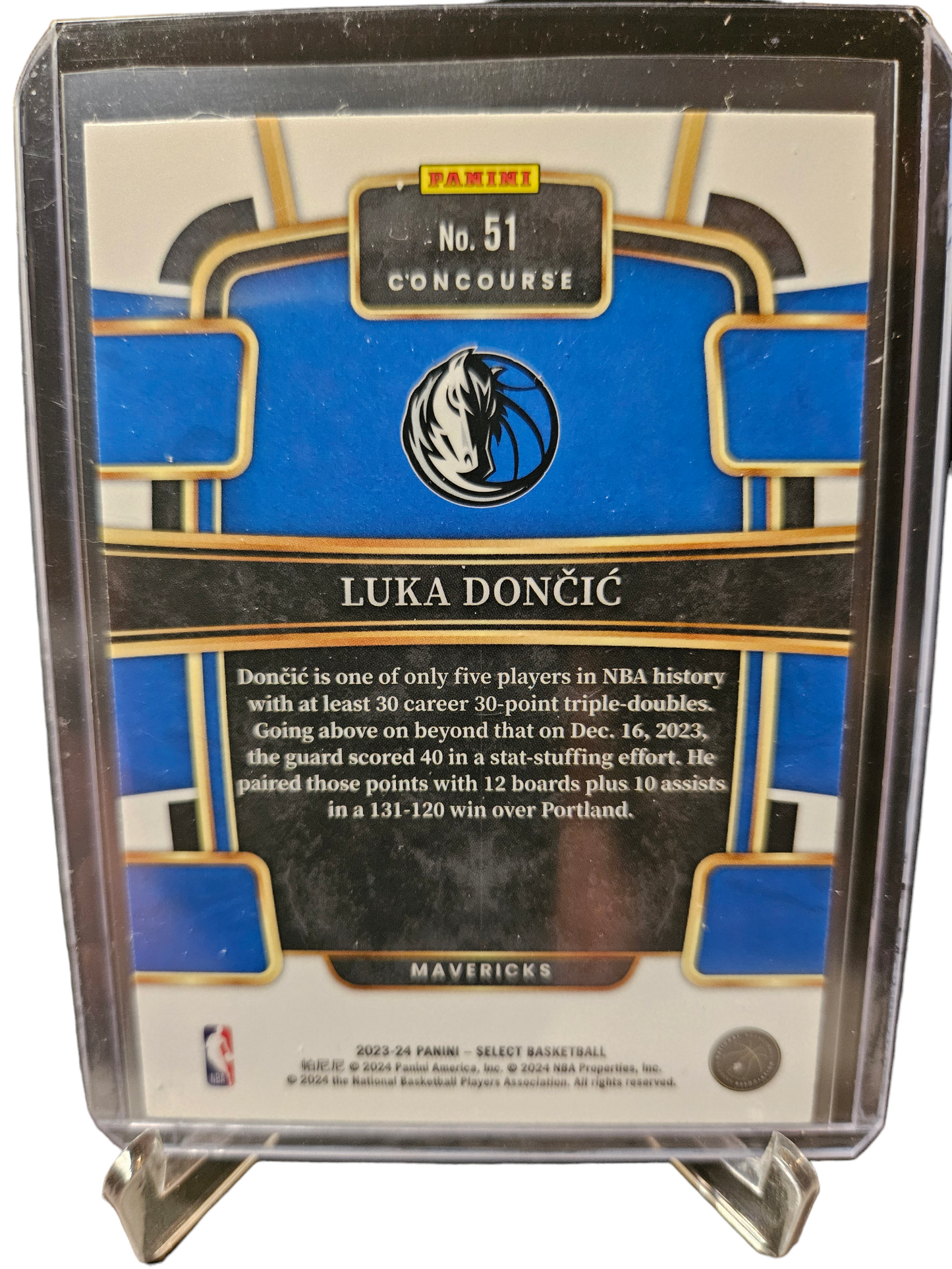 2023-24 Panini Select #51 Luka Doncic Concourse