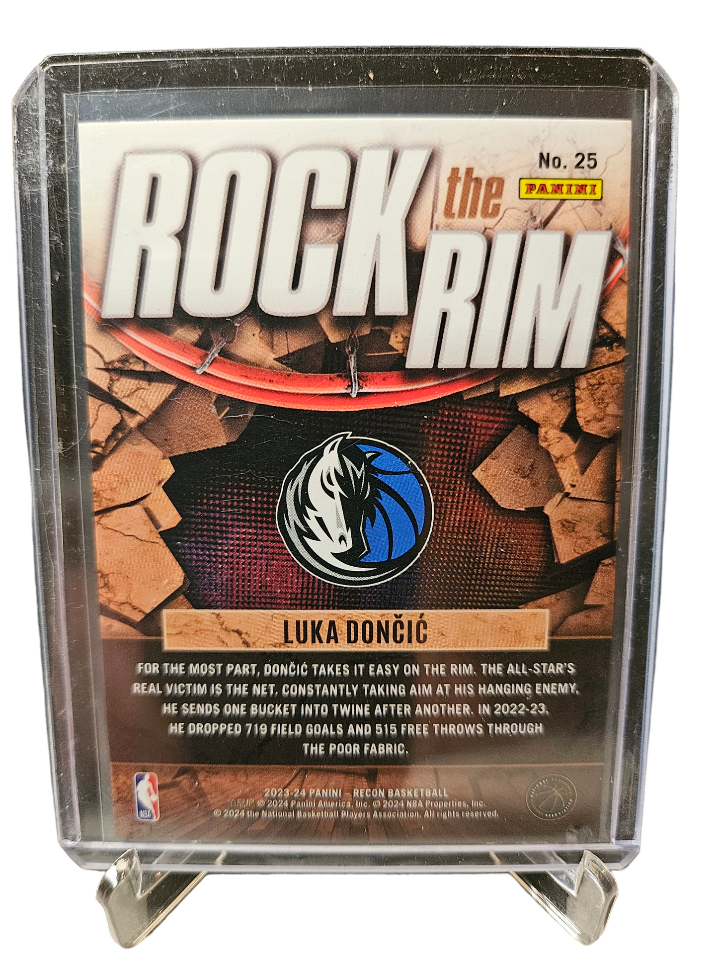 2023-24 Panini Recon #25 Luka Doncic Rock The Rim Holo