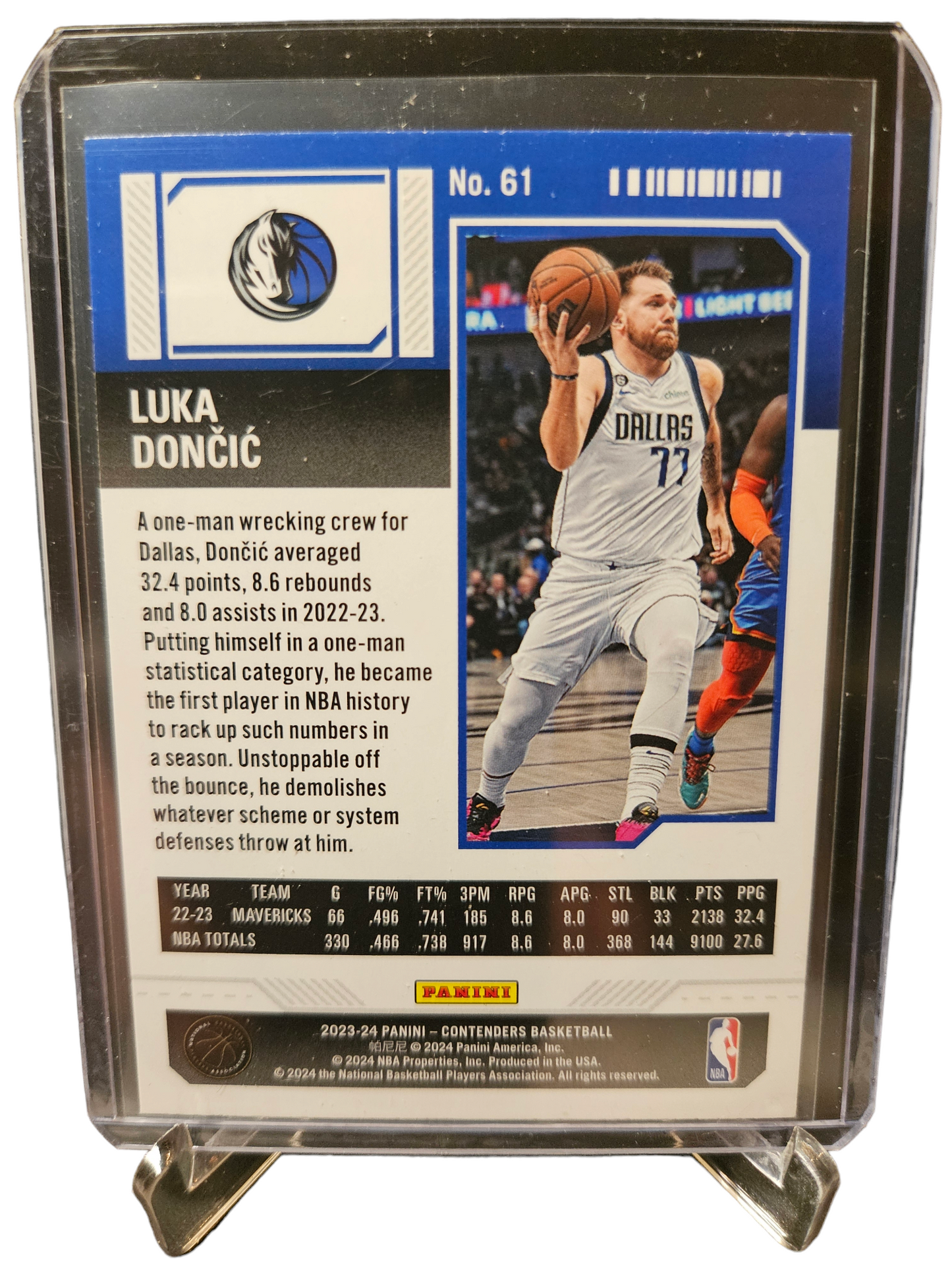 2023-24 Panini Contenders #61 Luka Doncic Season Ticket