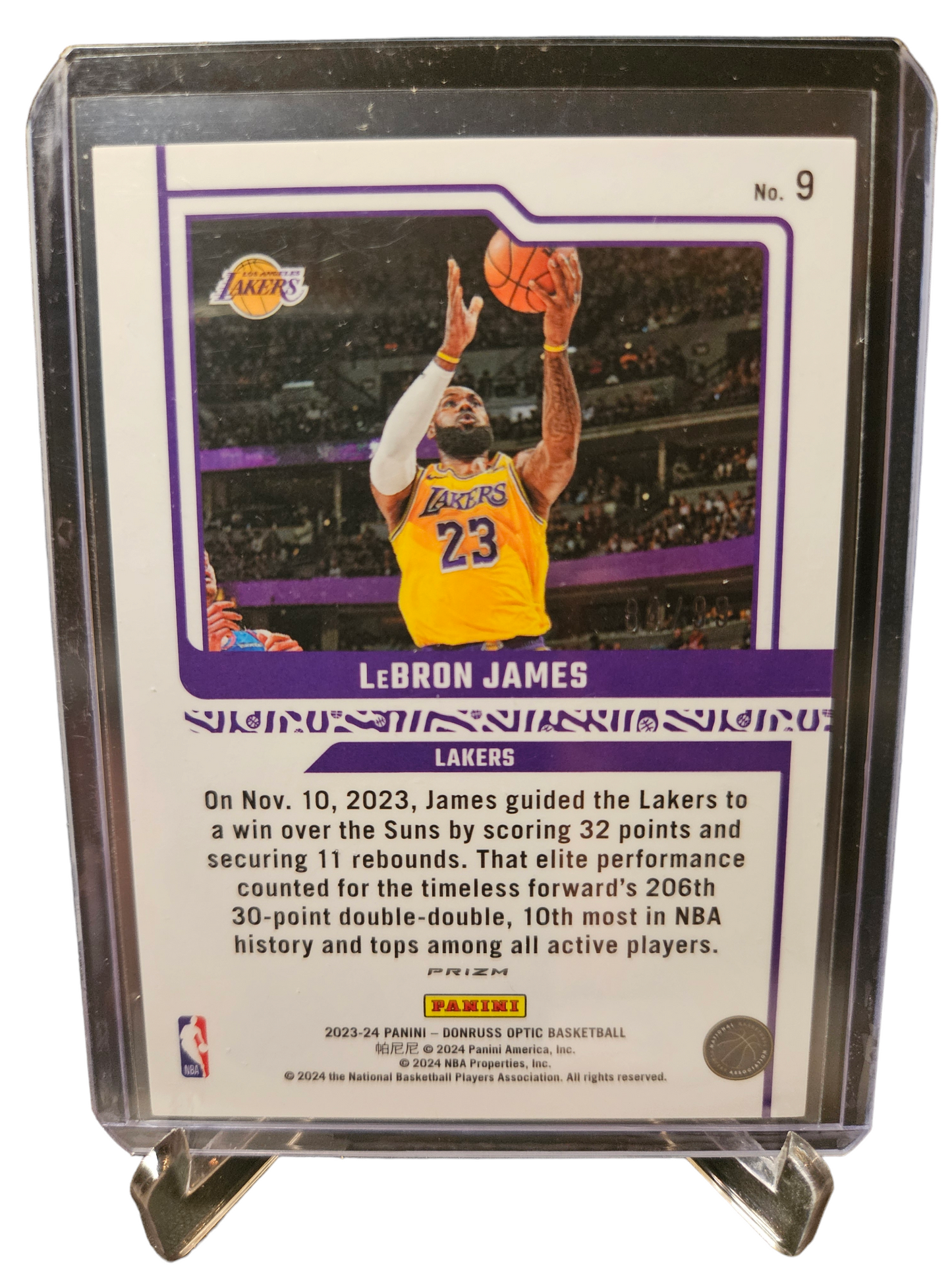 2023-24 Panini Donruss Optic #9 Lebron James Dominators Red 84/99