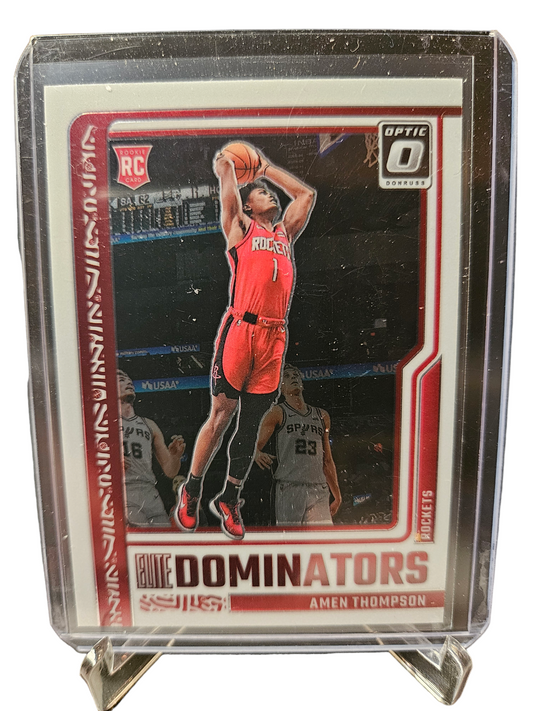 2023-24 Donruss Optic #15 Amen Thompson Rookie Card Elite Dominators