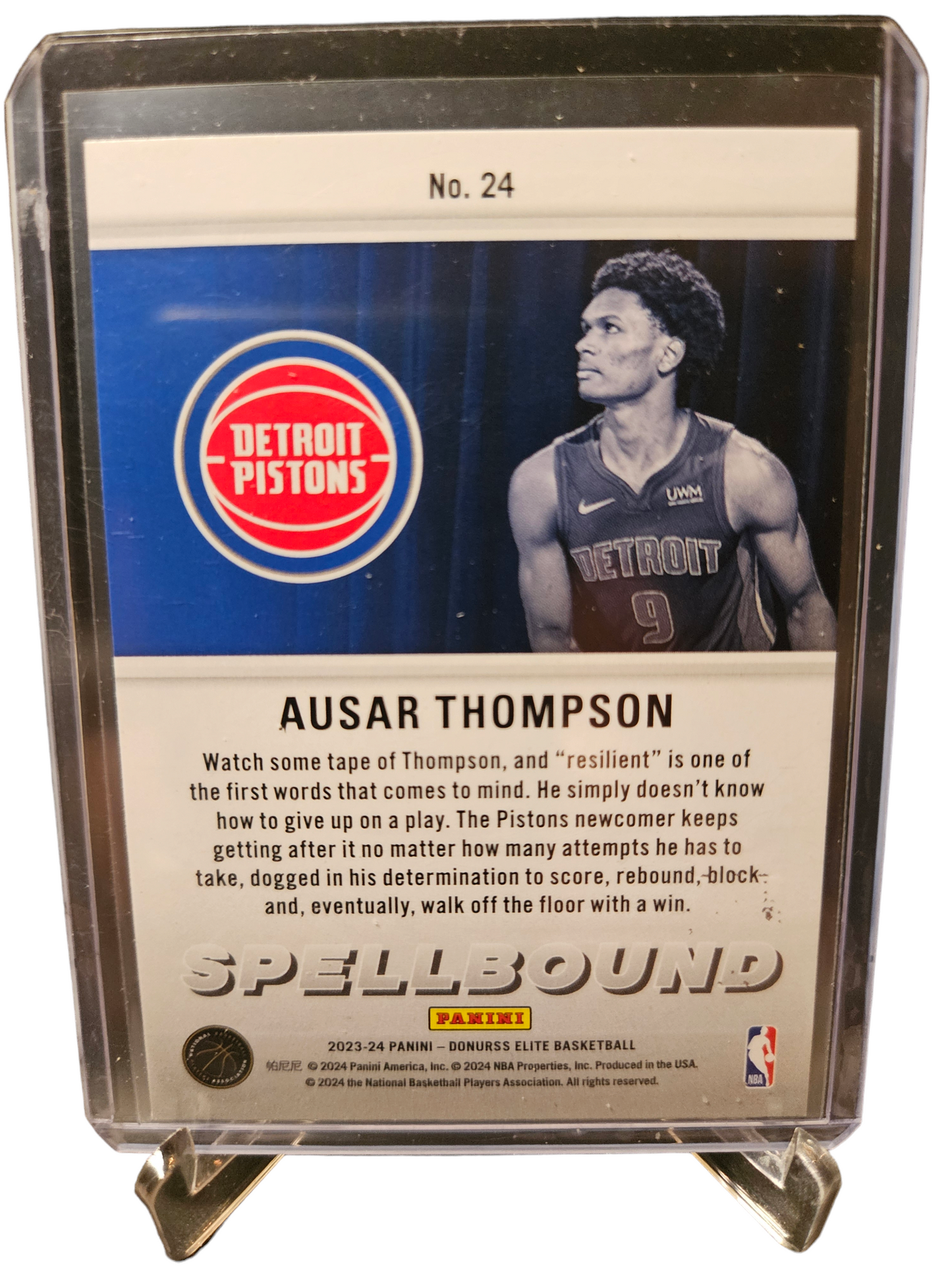 2023-24 Panini Donruss Elite #24 Ausar Thompson Rookie Card Spellbound R