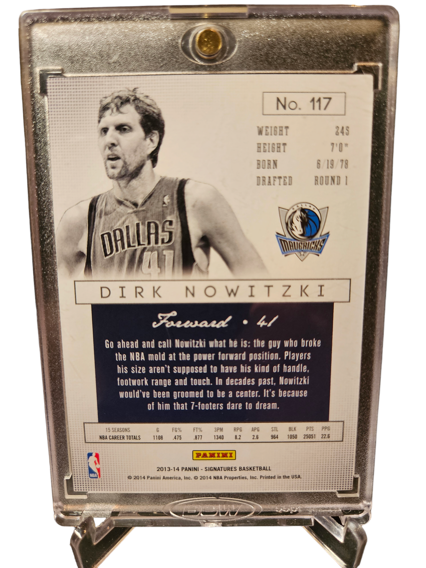 2013-14 Panini Signatures #117 Dirk Nowitzki 07/25