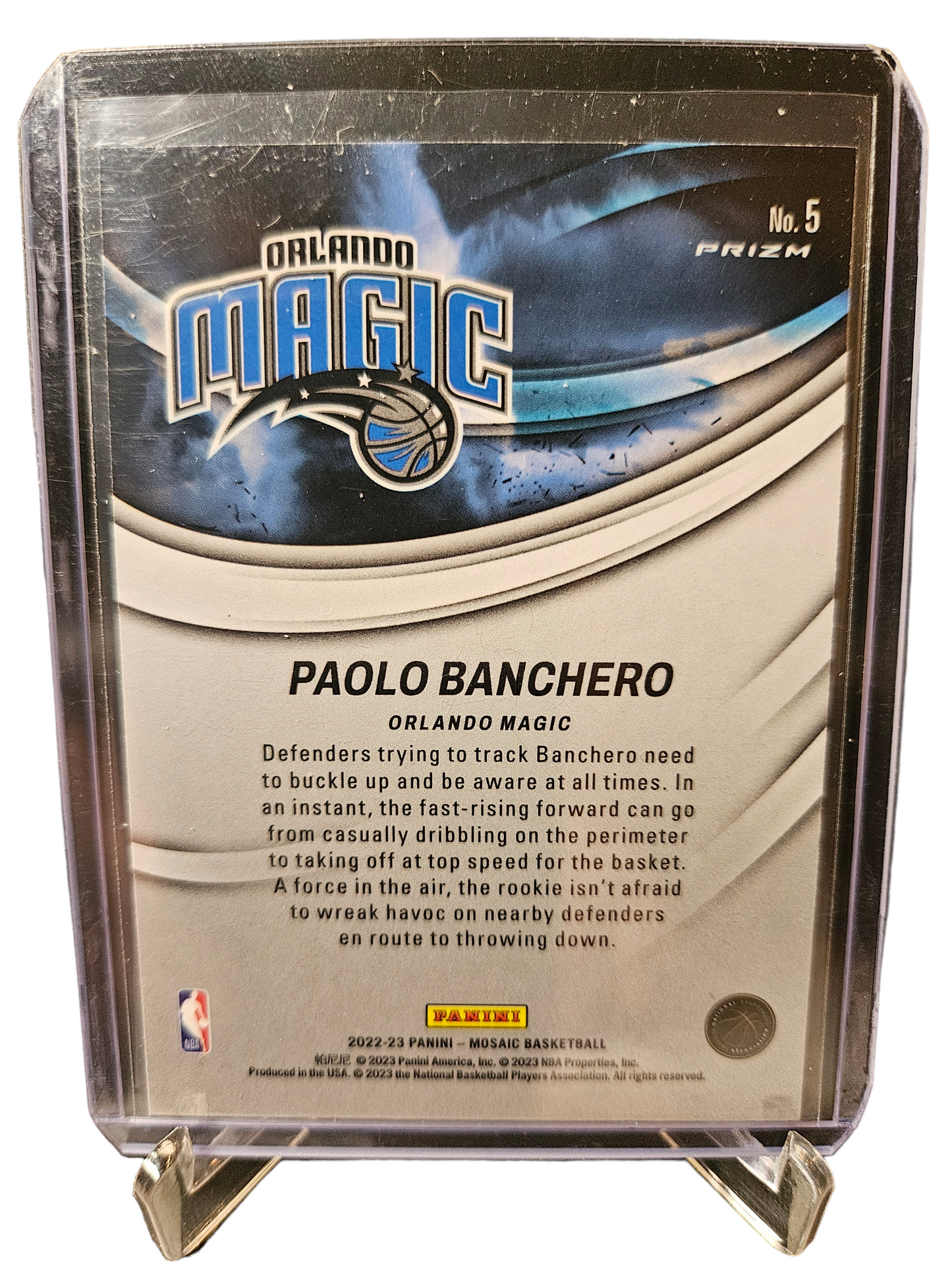 2022-23 Panini Mosaic #5 Paolo Banchero Rookie Card Storm Chasers Prizm