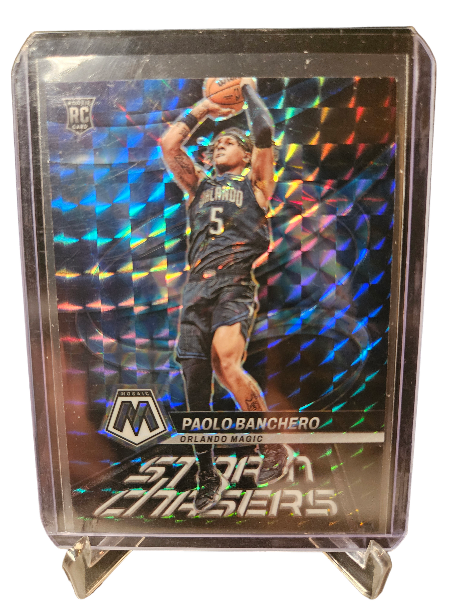 2022-23 Panini Mosaic #5 Paolo Banchero Rookie Card Storm Chasers Prizm