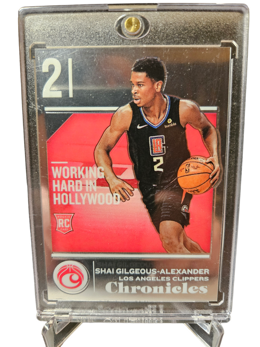 2018-19 Panini Chronicles #514 Shai Gilgeous-Alexander Rookie Card Working Hard In Hollywood