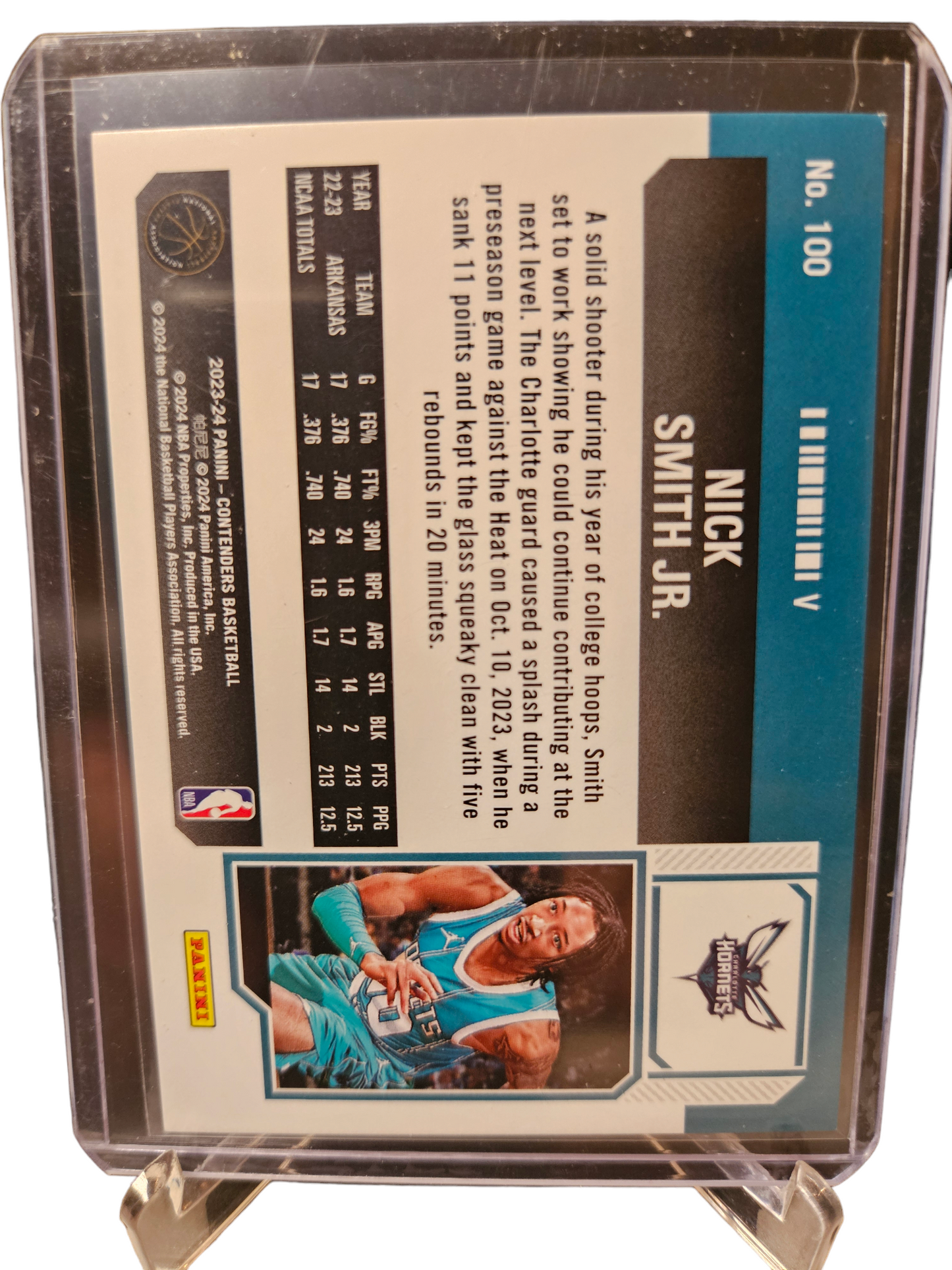 2023-24 Panini Contenders #100 Nick Smith JR Rookie Card Rookie Ticket Variation