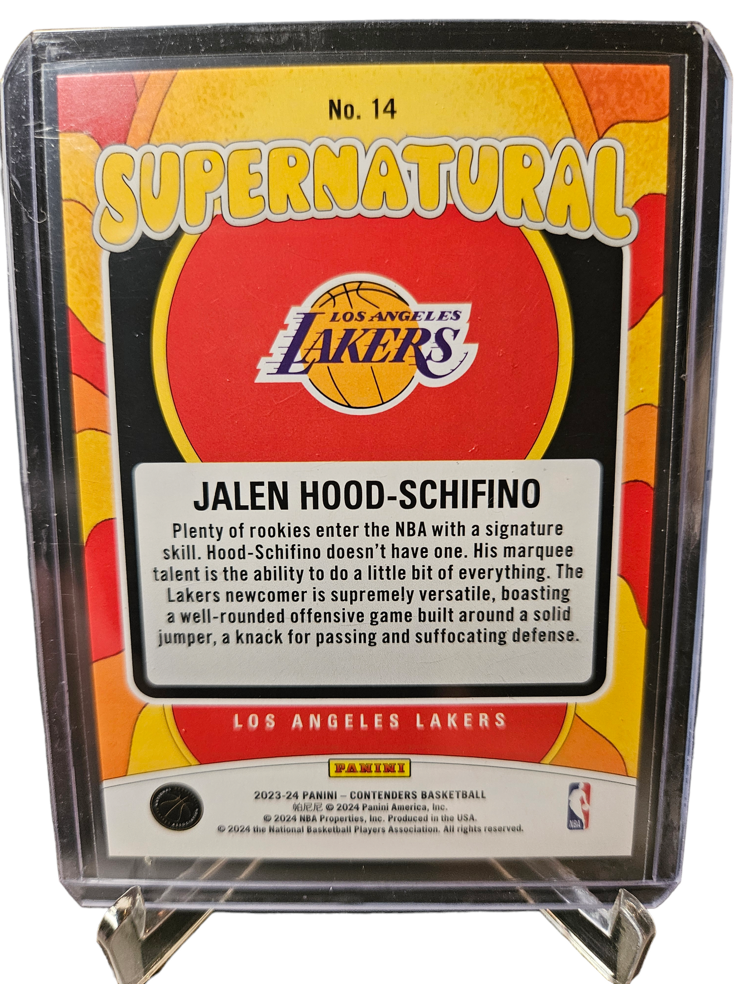 2023-24 Panini Contenders #14 Jalen Hood-Schifino Rookie Card Super Natural