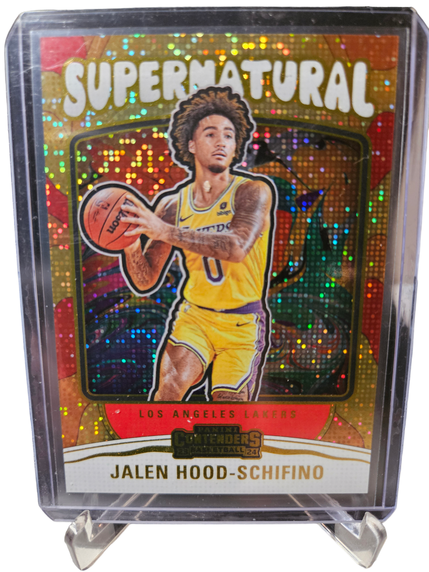 2023-24 Panini Contenders #14 Jalen Hood-Schifino Rookie Card Super Natural