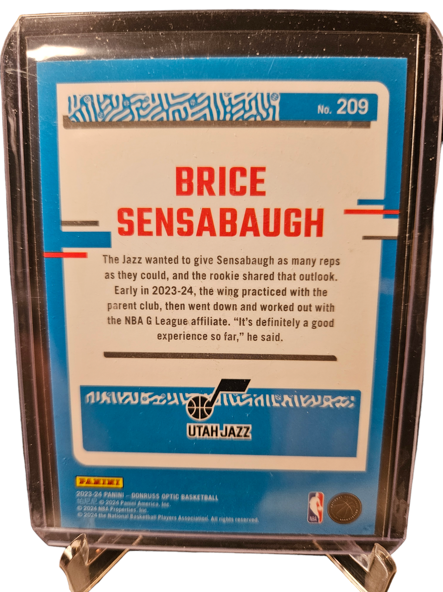 2023-24 Donruss Optic #209 Brice Sensabaugh Rated Rookie