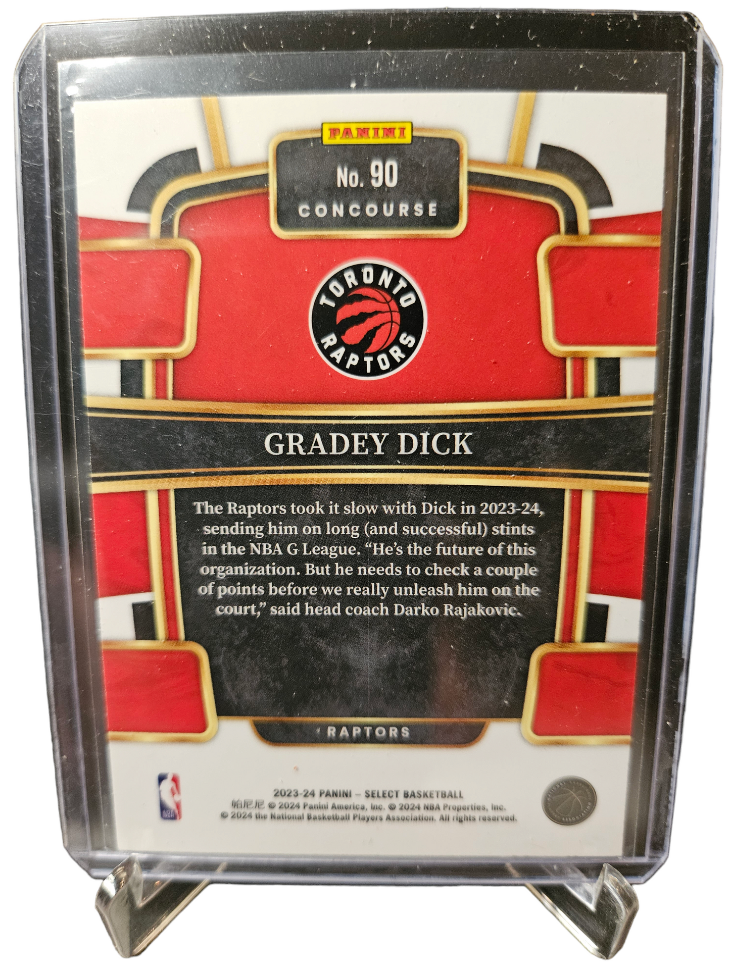 2023-24 Panini Select #90 Gradey Dick Rookie Card Concourse