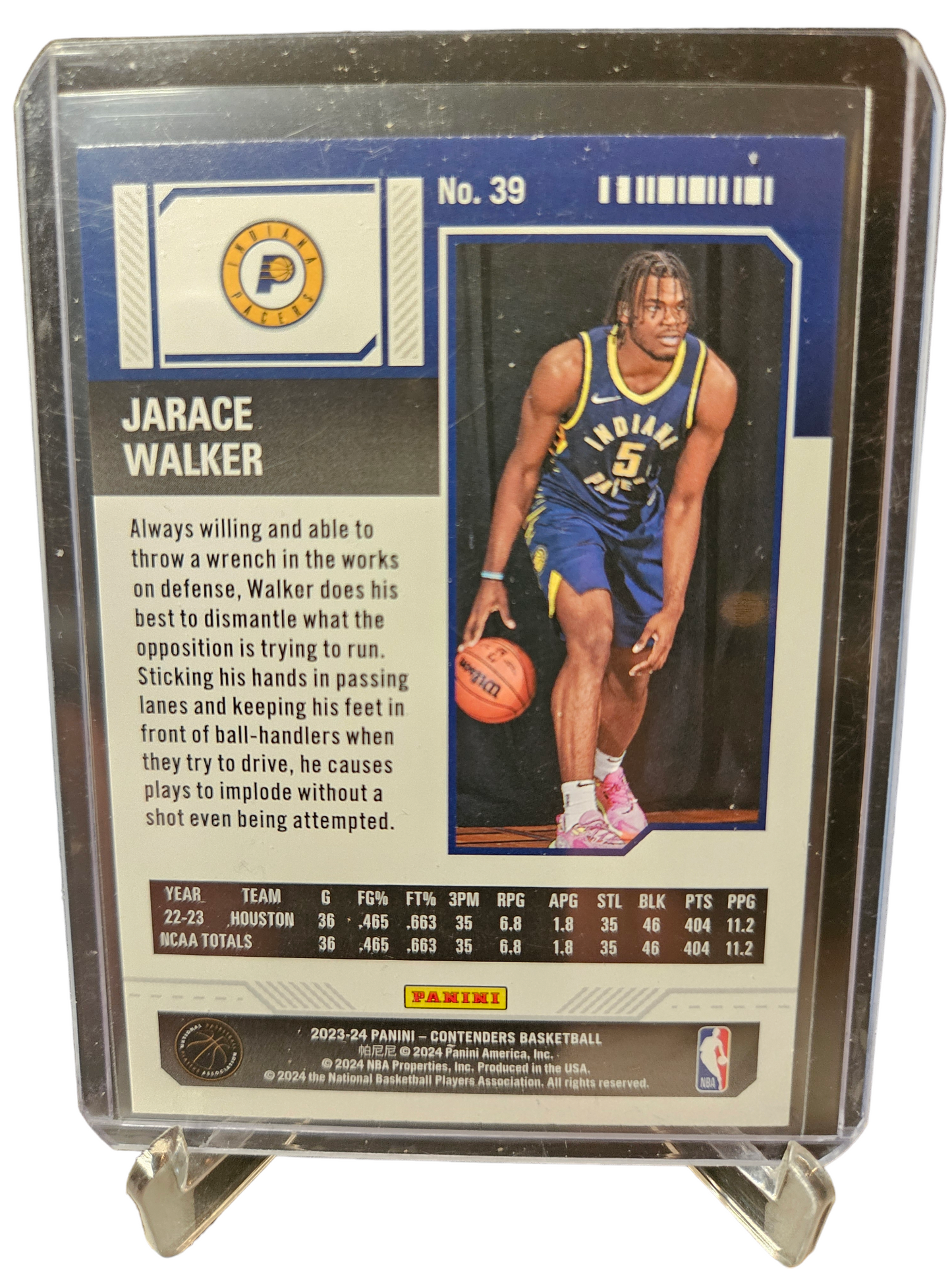 2023-24 Panini Contenders #39 Jarace Walker Rookie Card Season Ticket