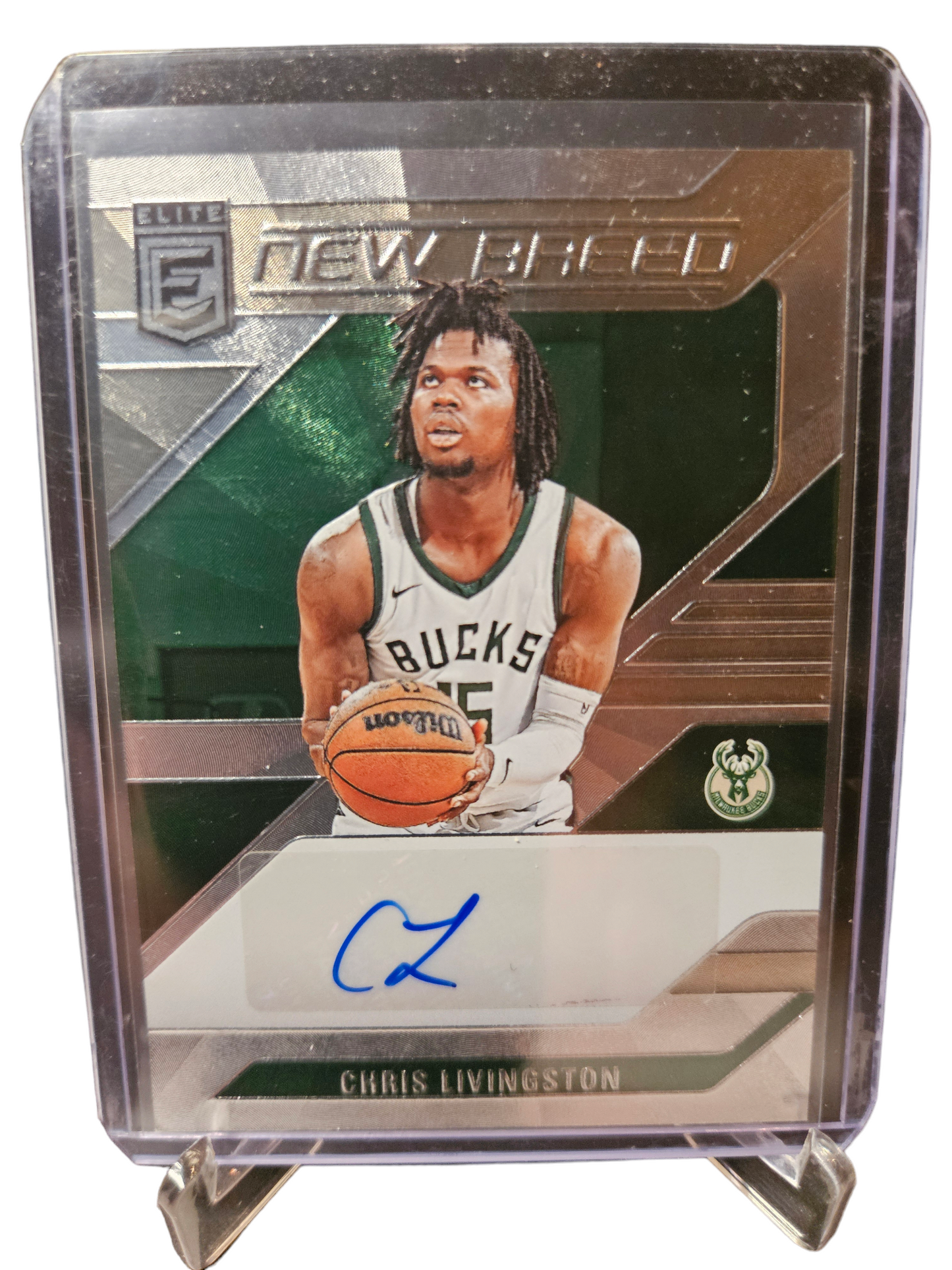 2023-24 Panini Donruss Elite #NB-LIV Chris Livingston Rookie Card New Breed Autograph