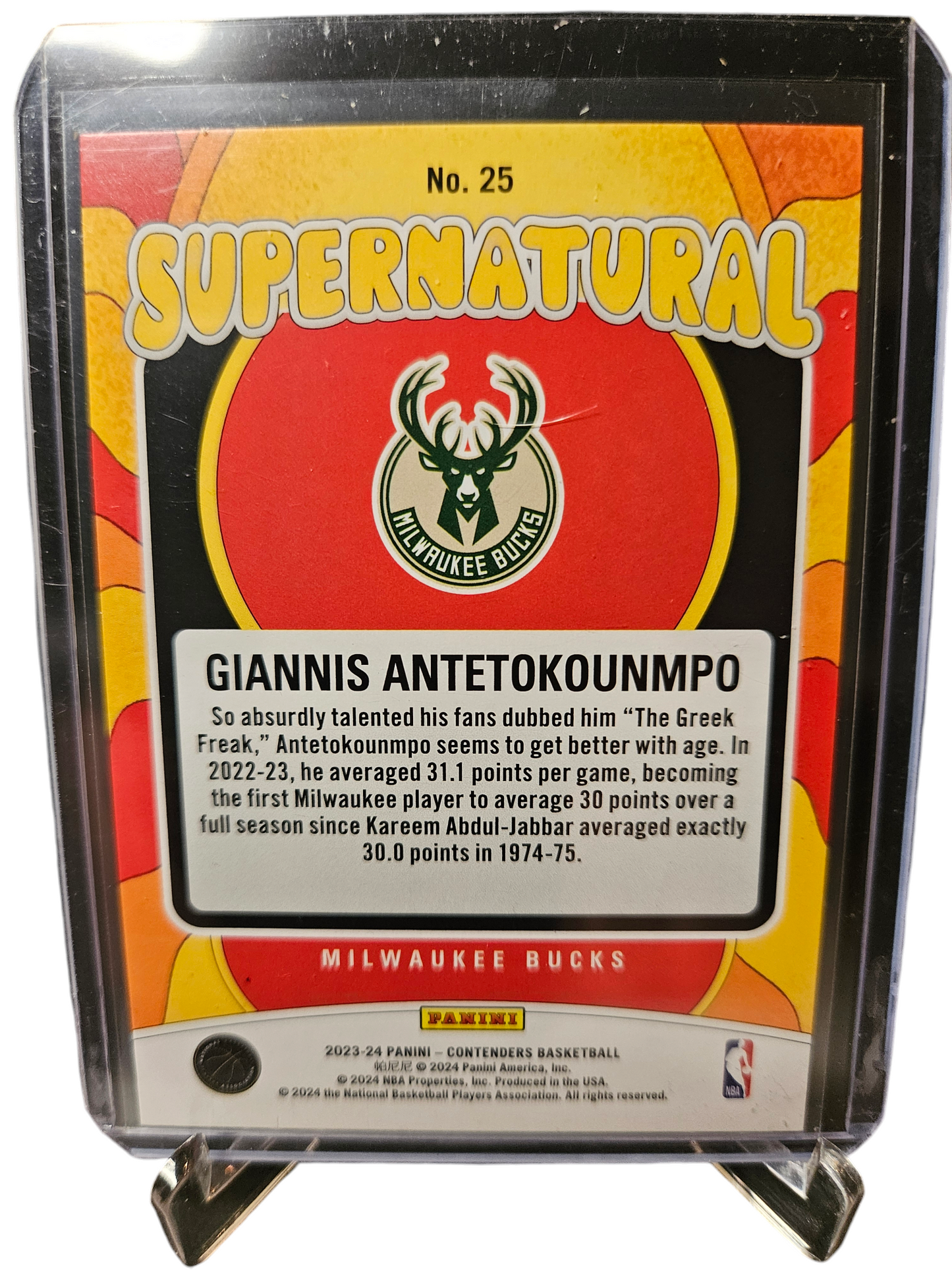 2023-24 Panini Donruss Optic #25 Giannis Antetokounmpo Super Natural